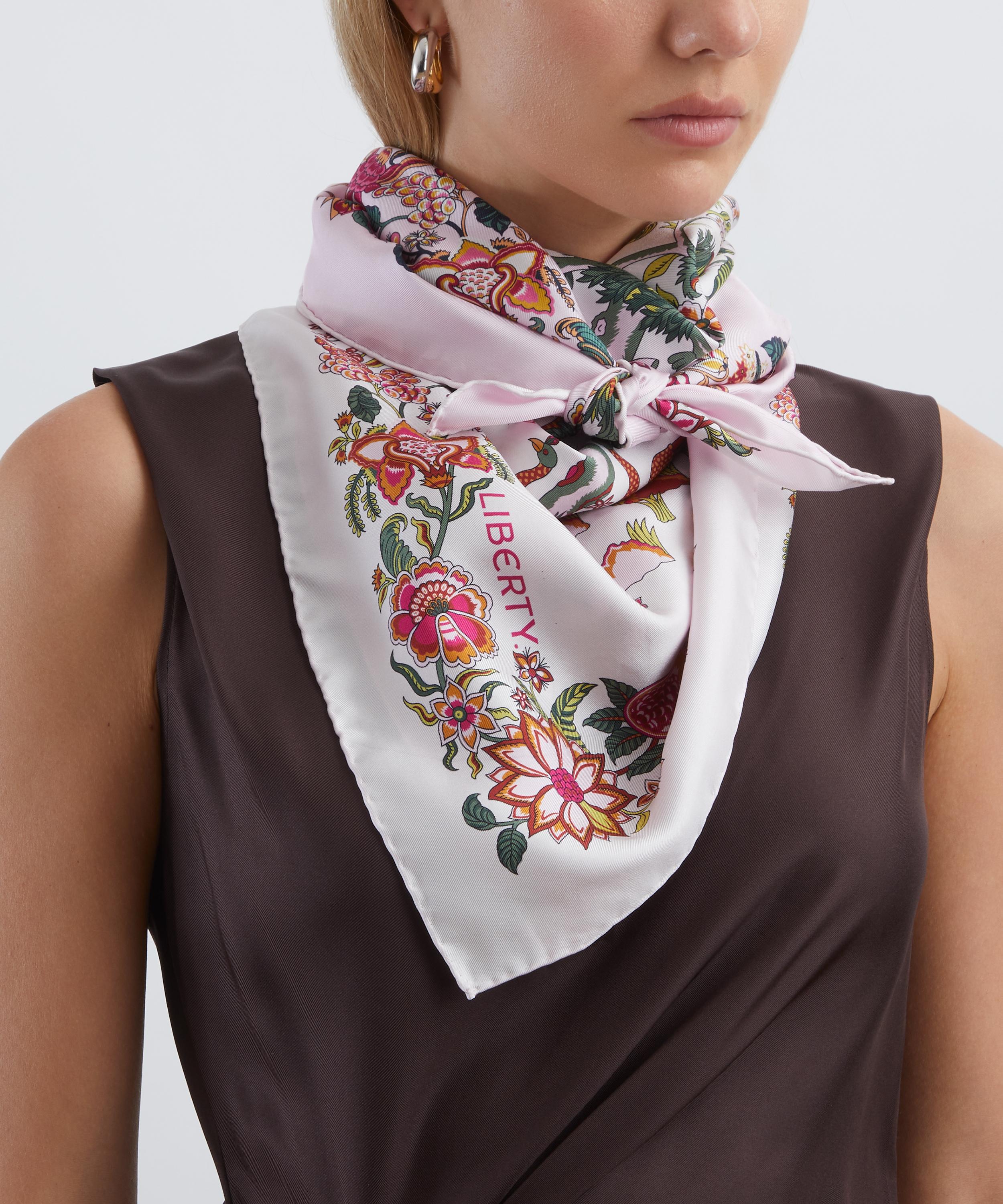 Liberty - Tropical Tree of Life Silk Scarf 90 image number 1