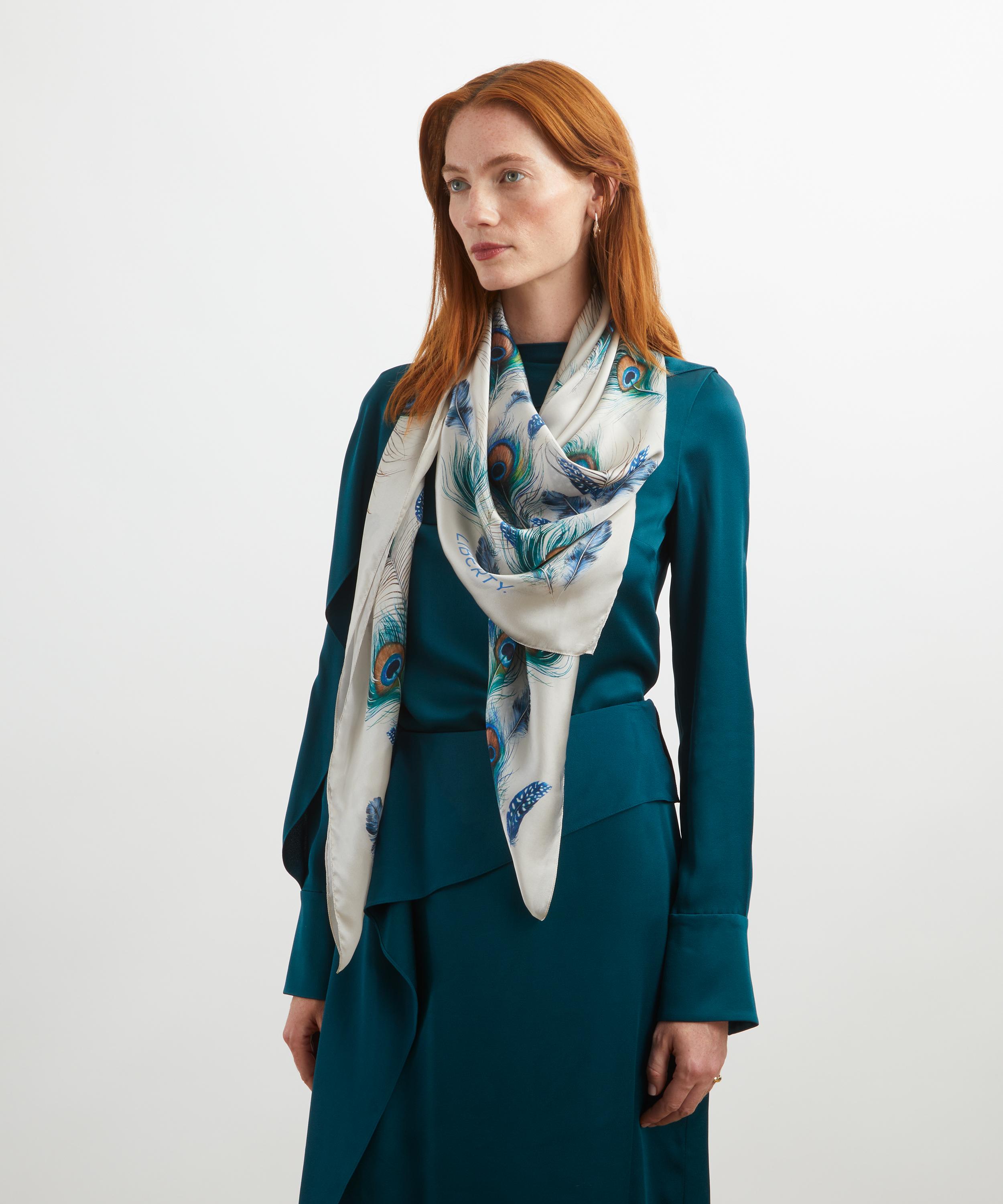 Liberty - Peacock Hall Silk Scarf 140 image number 1