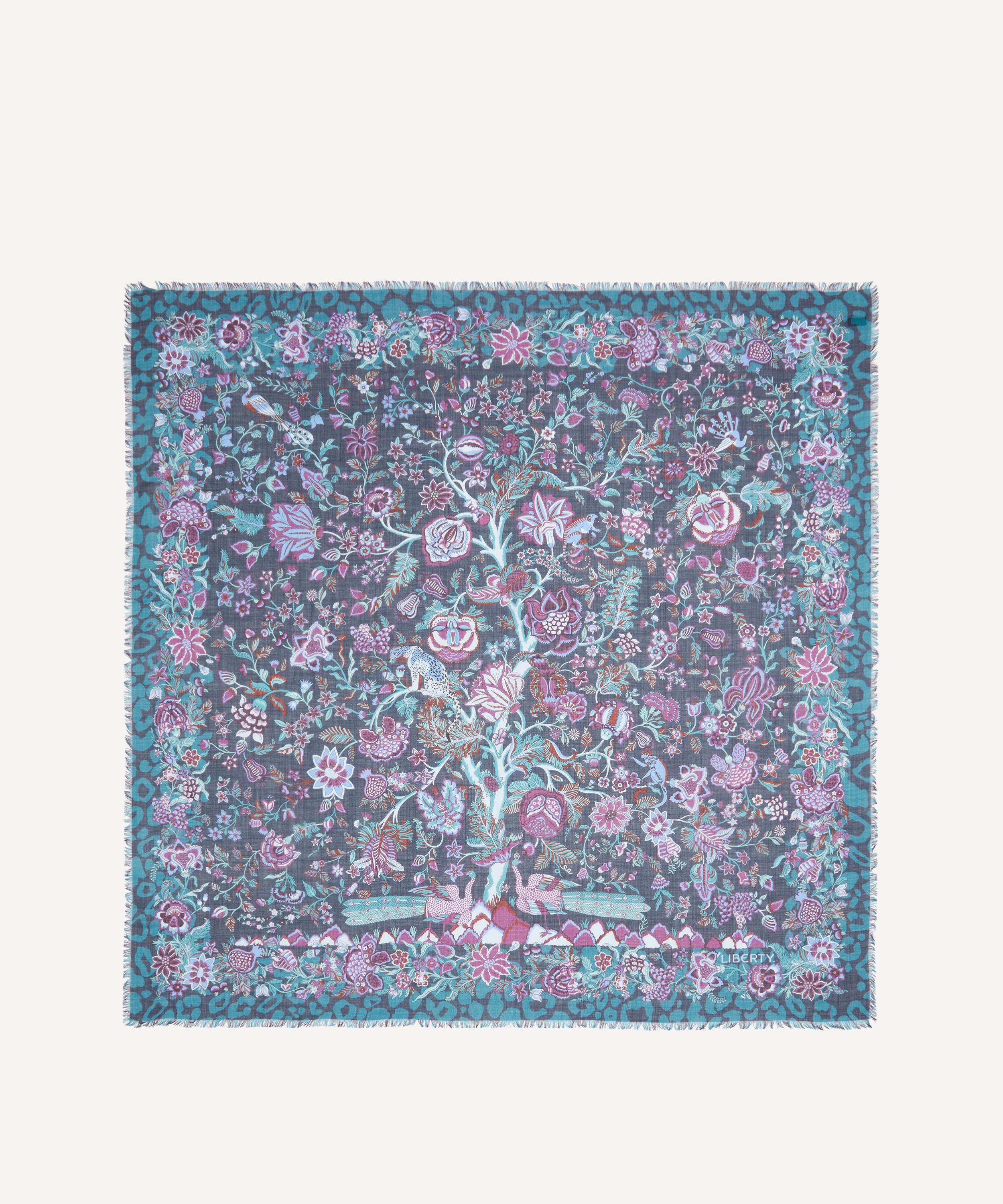Liberty - Tree of Life Voyage Wool-Silk Scarf 140 image number 0