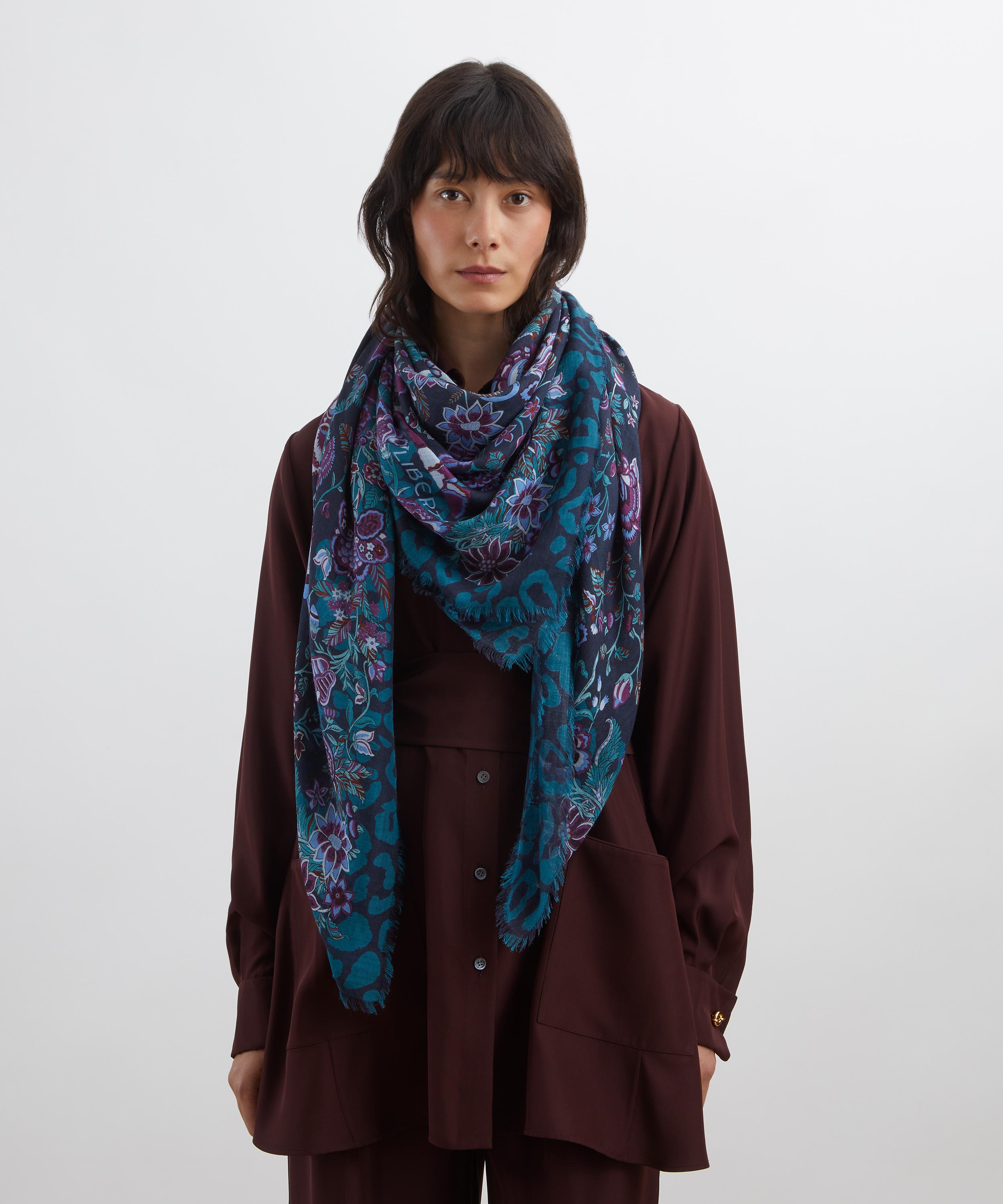 Liberty - Tree of Life Voyage Wool-Silk Scarf 140 image number 1