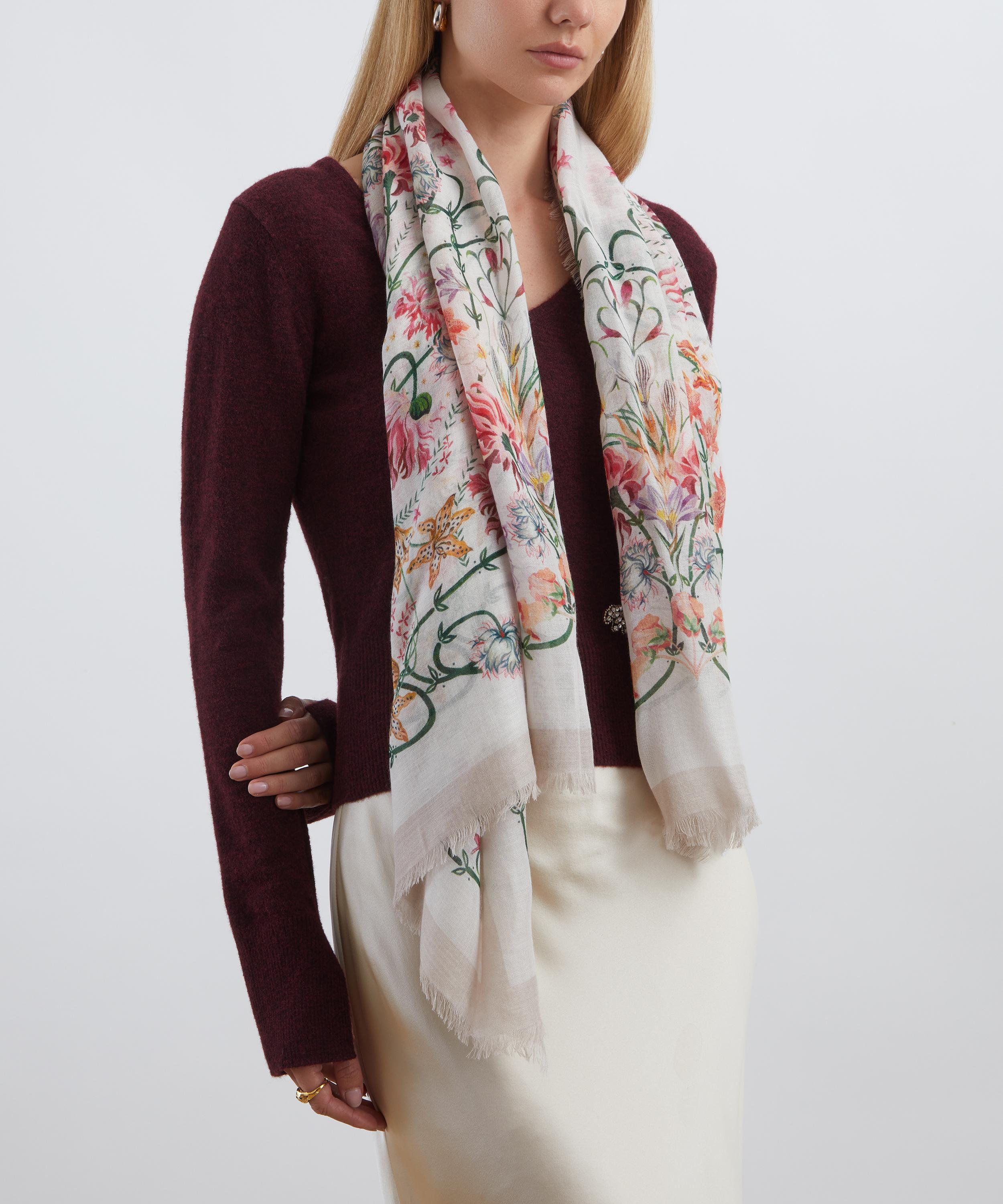 Liberty - Ianthe Garden Cashmere-Silk Scarf 140 image number 1