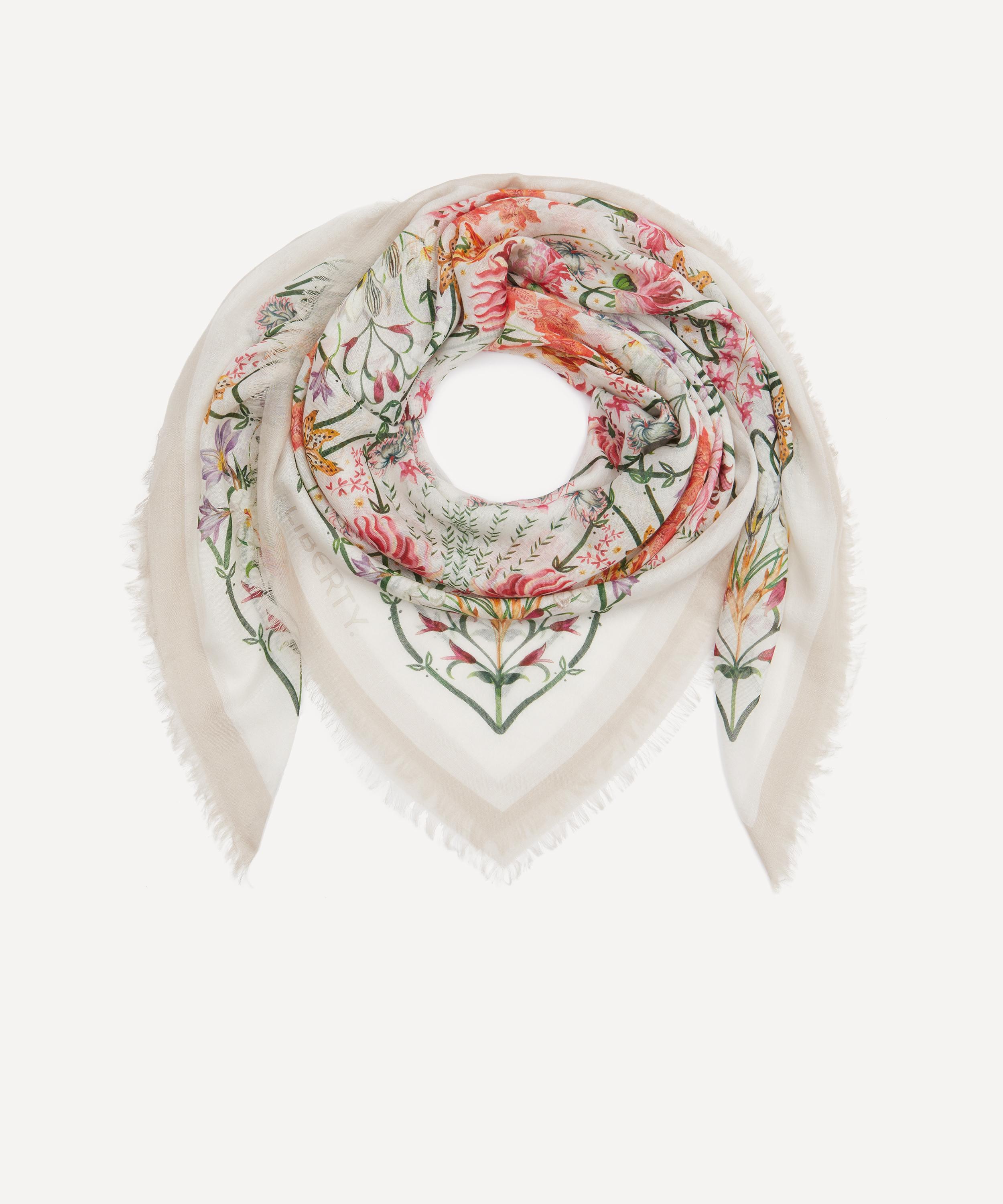 Liberty - Ianthe Garden Cashmere-Silk Scarf 140 image number 2