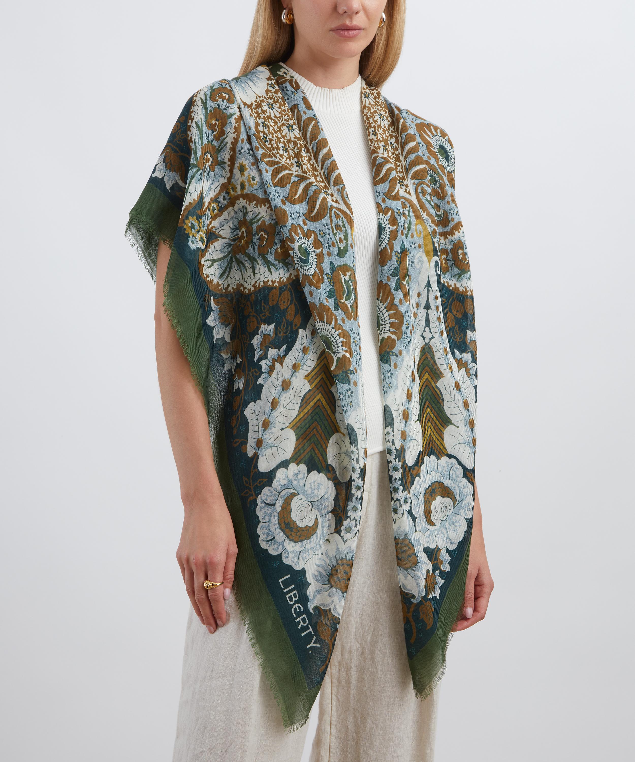 Liberty - Freyja Paisley Cashmere Scarf 140 image number 1