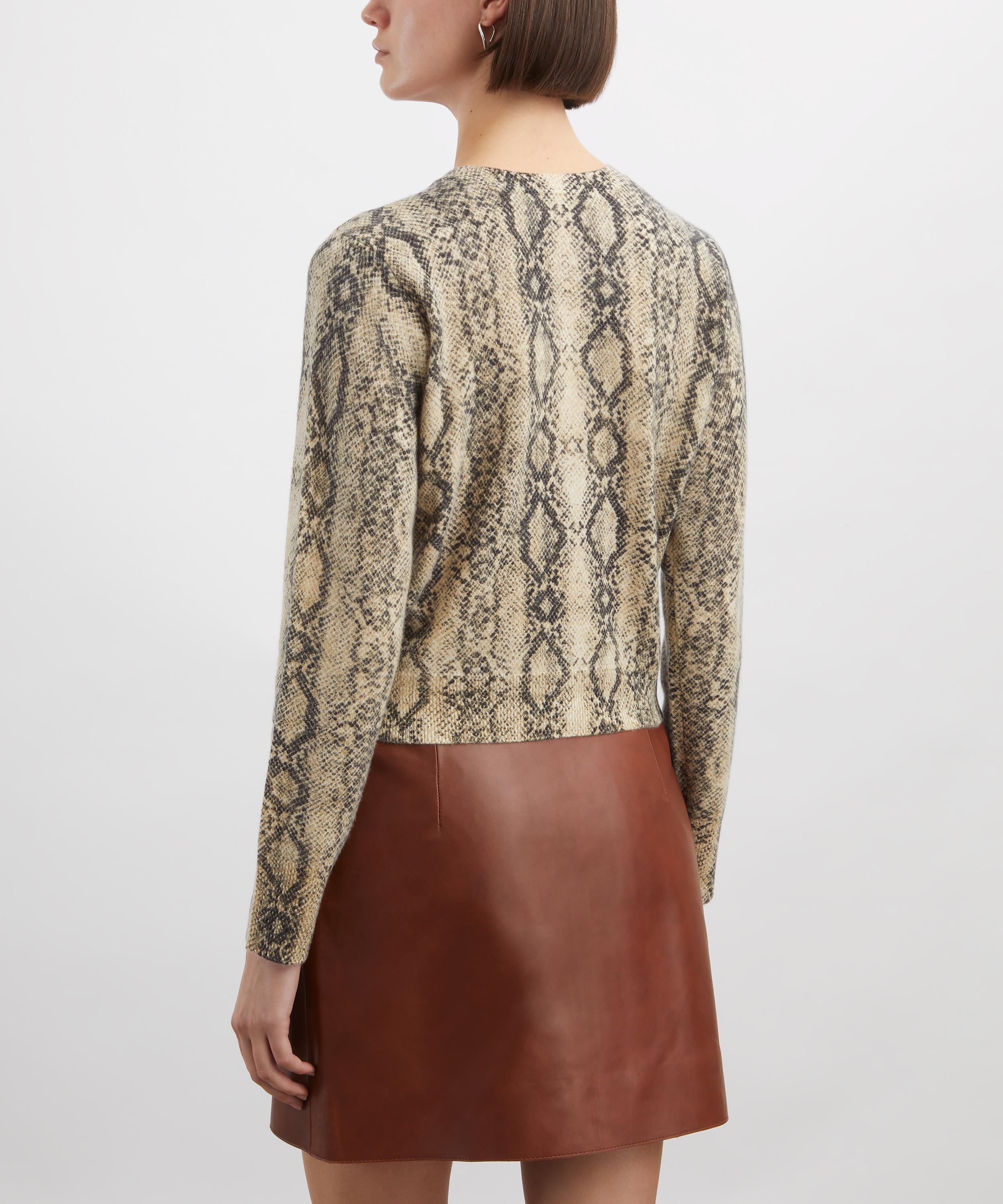 Frame - Cashmere Snake Cardigan image number 3