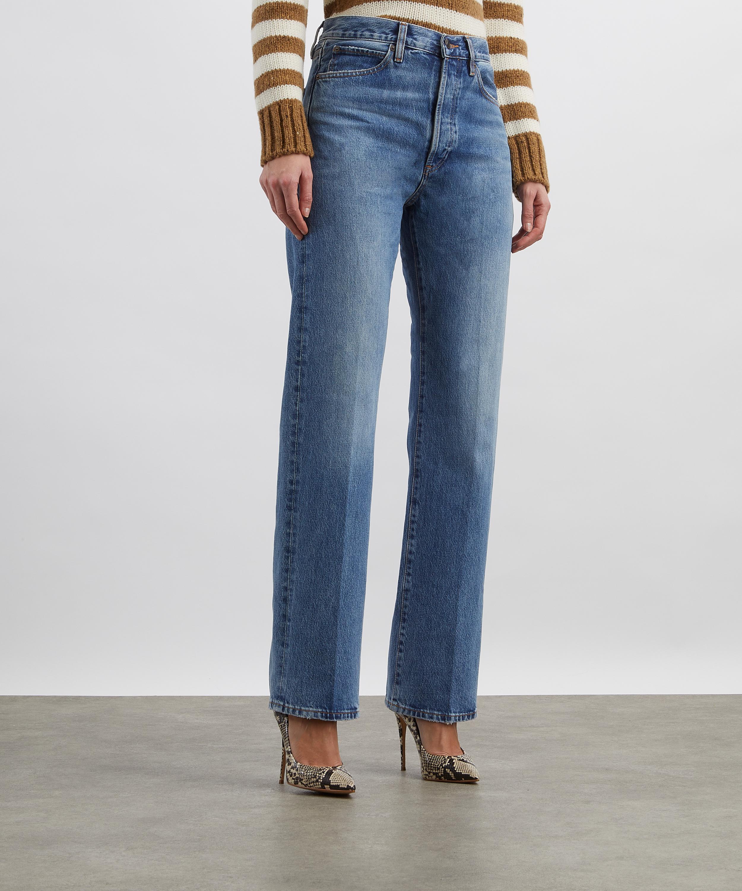Frame - Vertical High-Rise Straight Jeans image number 2