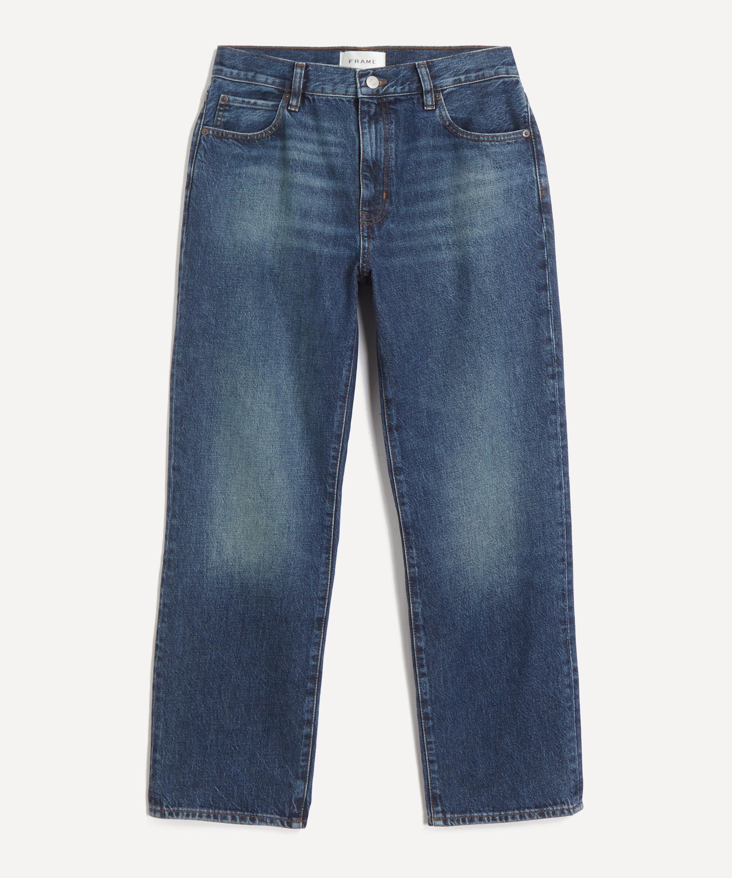 Frame - The Hang Mid-Rise Straight Ankle-Length Jeans in Sail