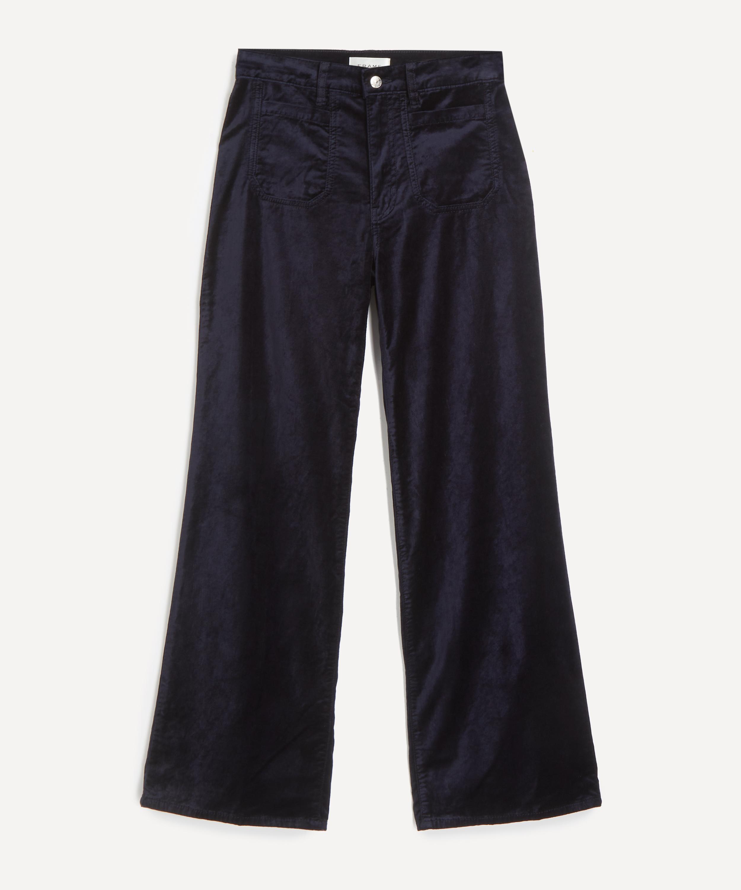 Frame - Le Slim Palazzo Modern Pocket Jeans in Navy Velvet