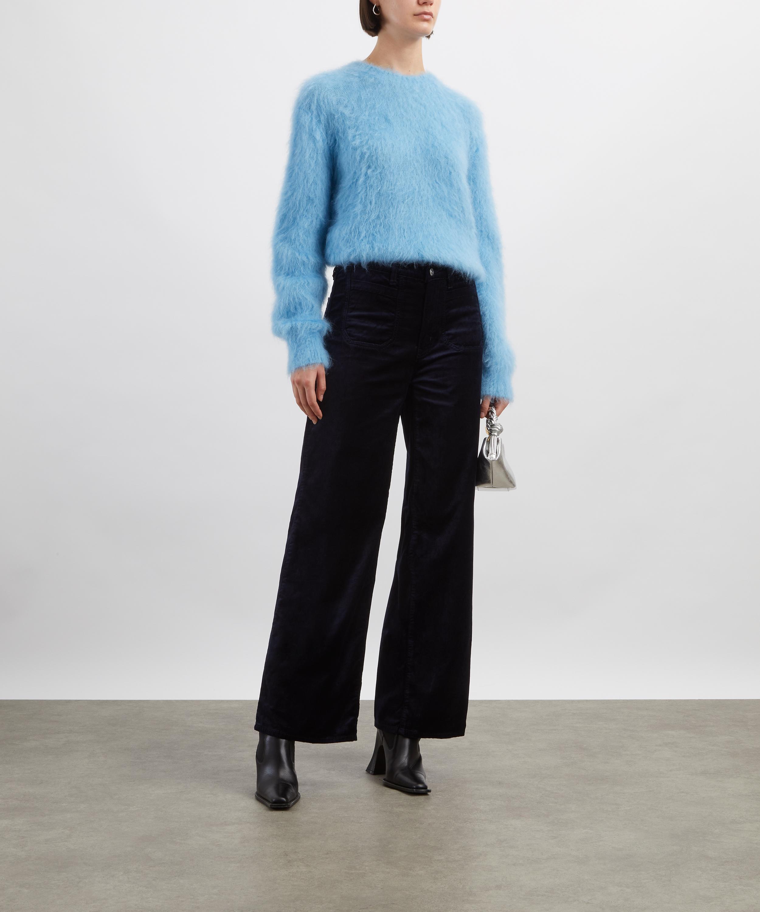 Frame - Le Slim Palazzo Modern Pocket Jeans in Navy Velvet image number 1