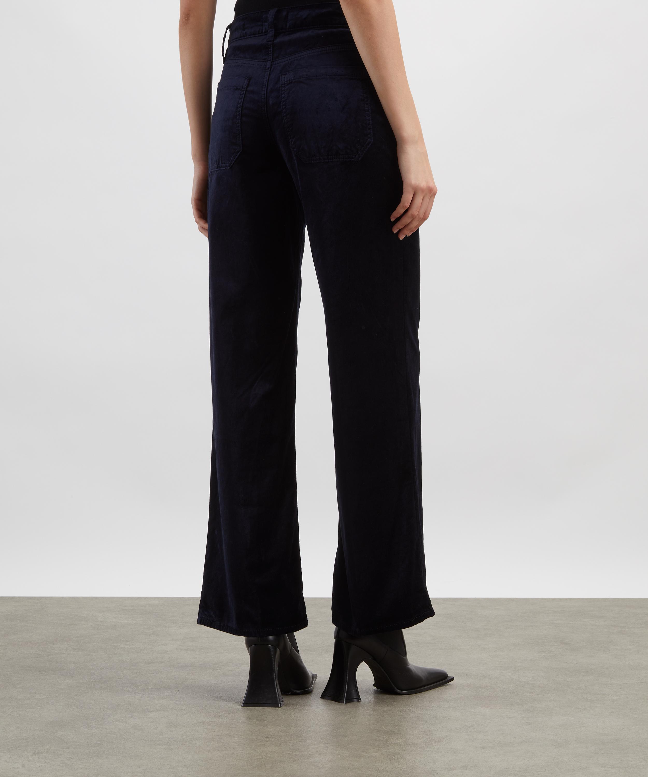 Frame - Le Slim Palazzo Modern Pocket Jeans in Navy Velvet image number 3