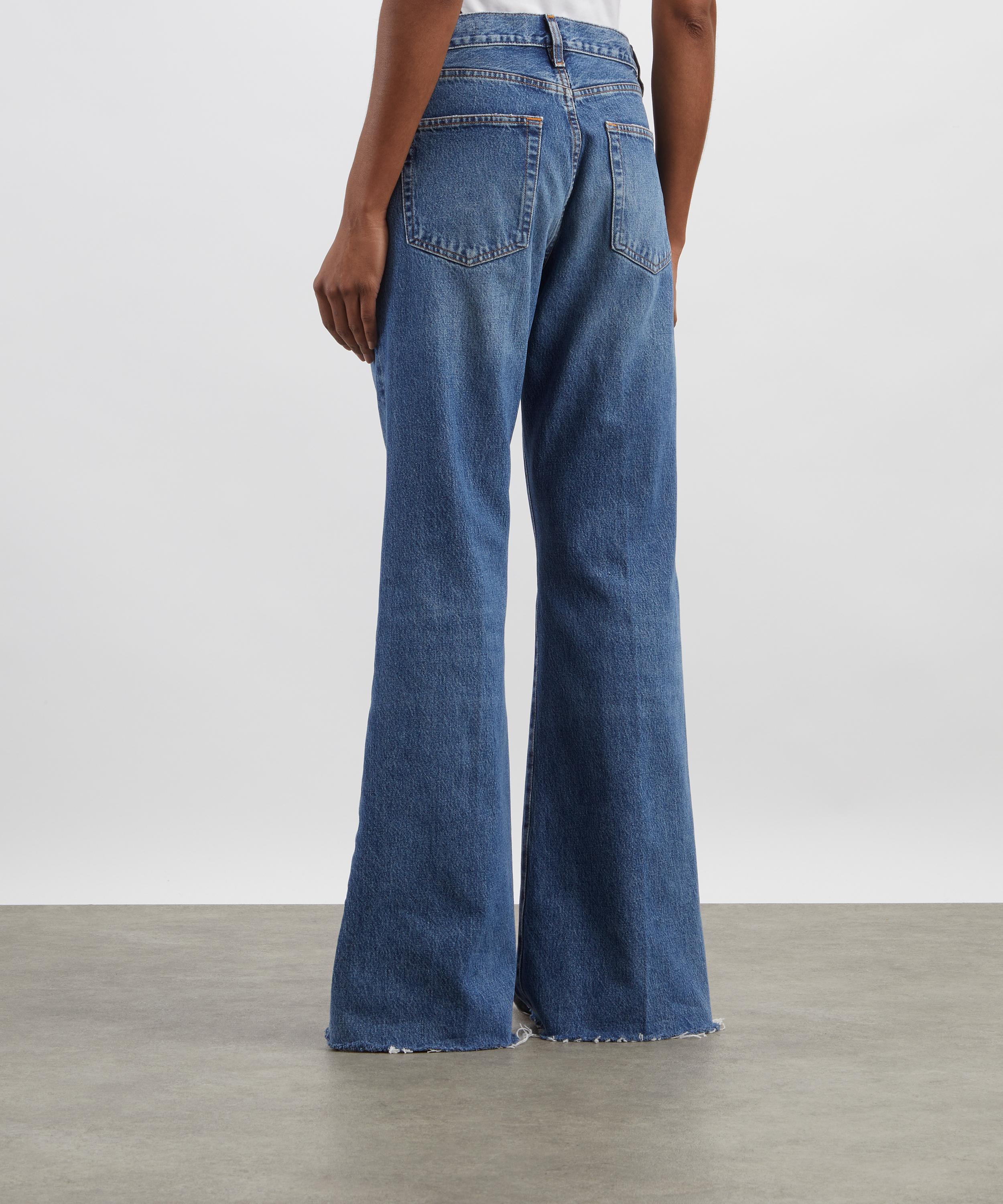 Frame - The Lax High-Rise Wide Jeans in Numeral Raw Fray image number 3