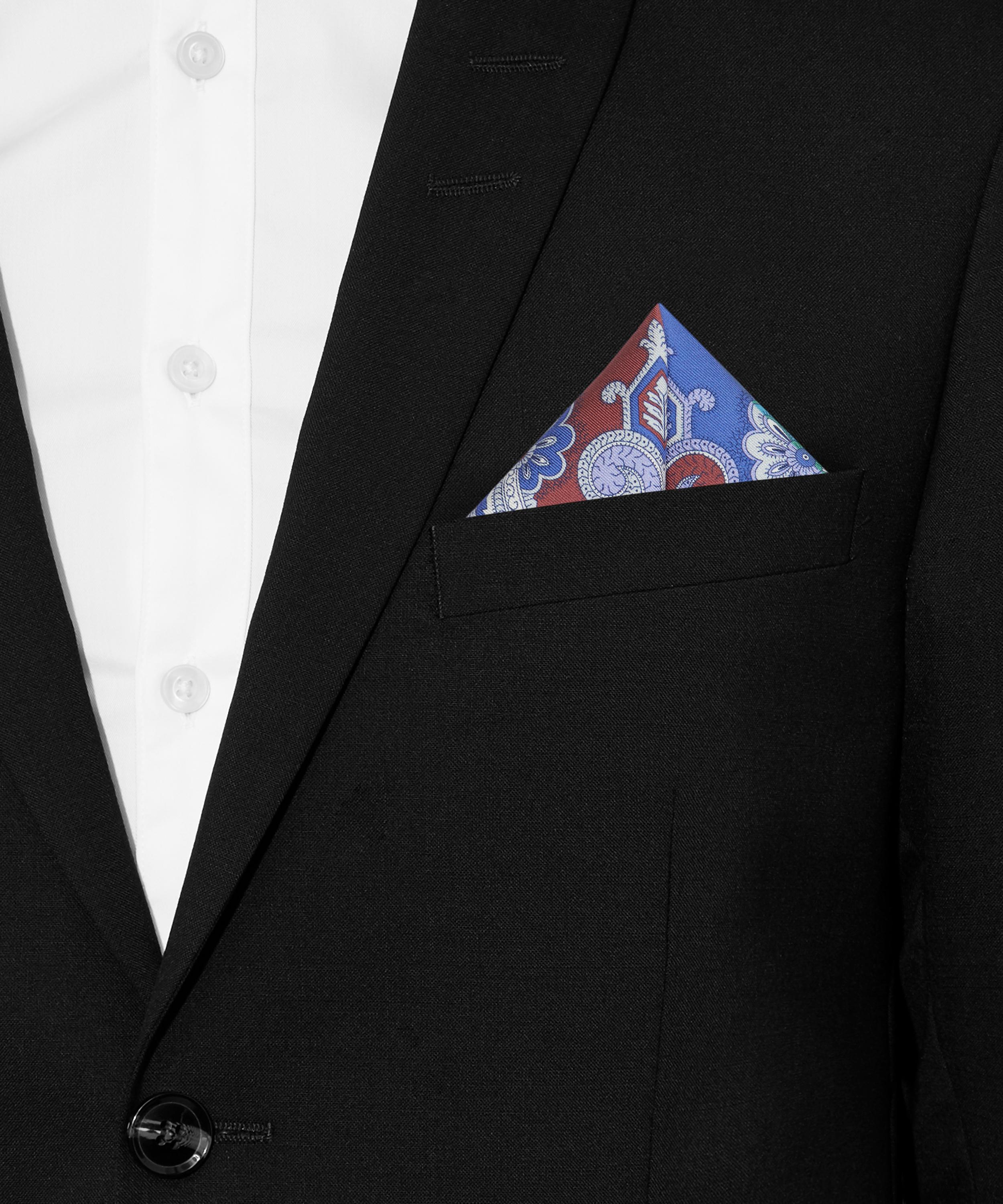 Liberty - Harlequin Paisley Silk Pocket Square image number 1