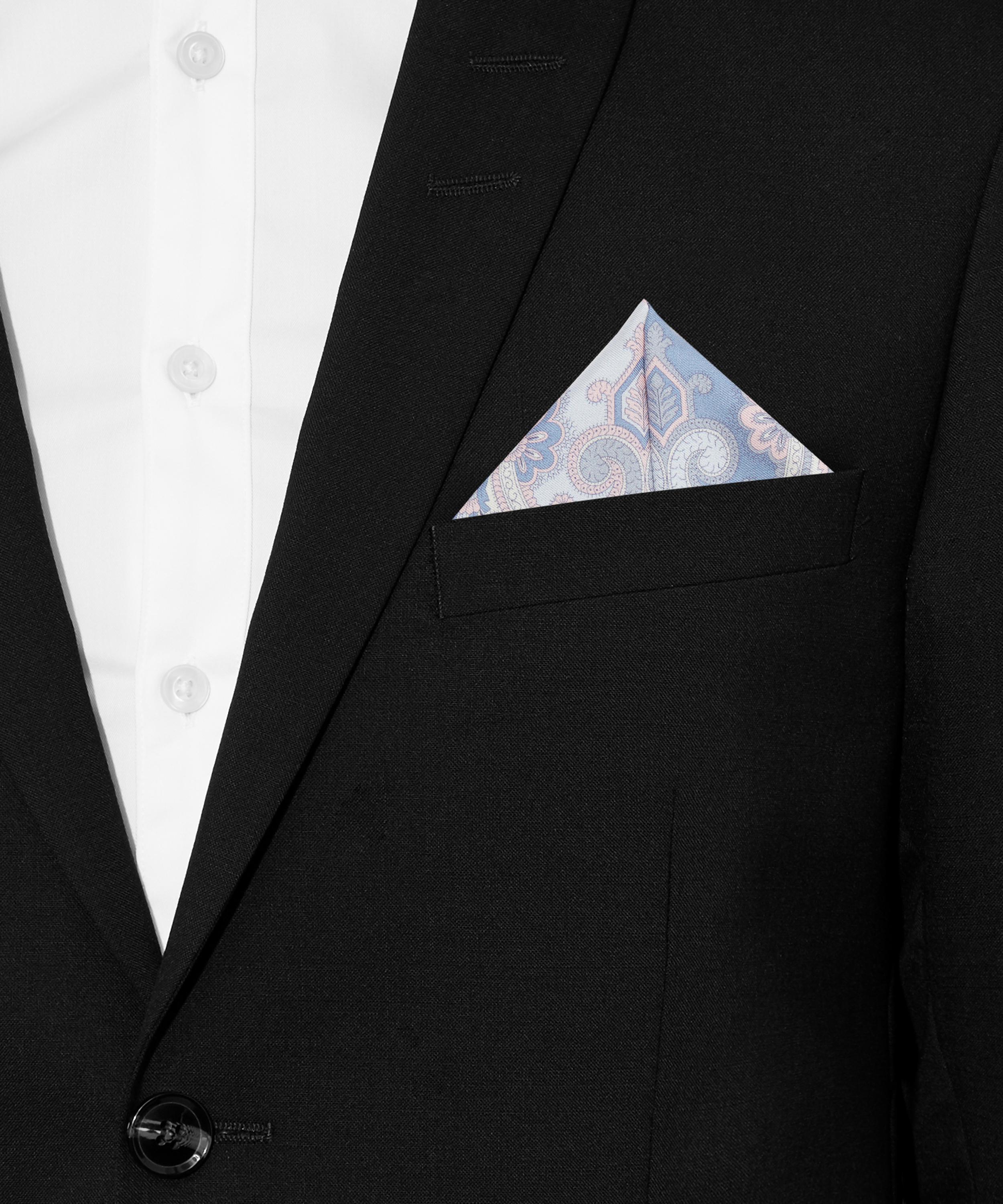 Liberty - Harlequin Paisley Silk Pocket Square image number 1