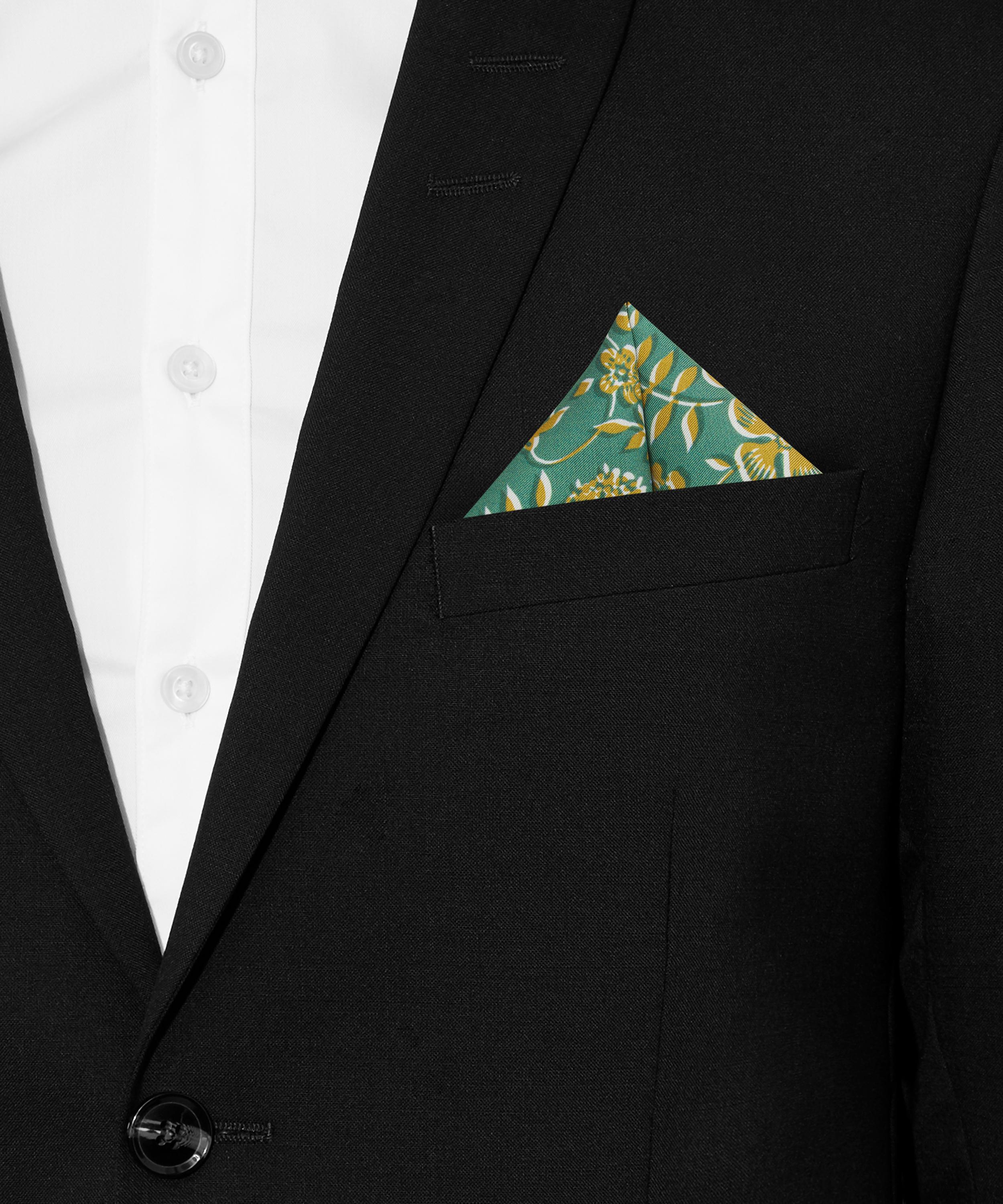 Liberty - Edenham Haze Silk Pocket Square image number 1