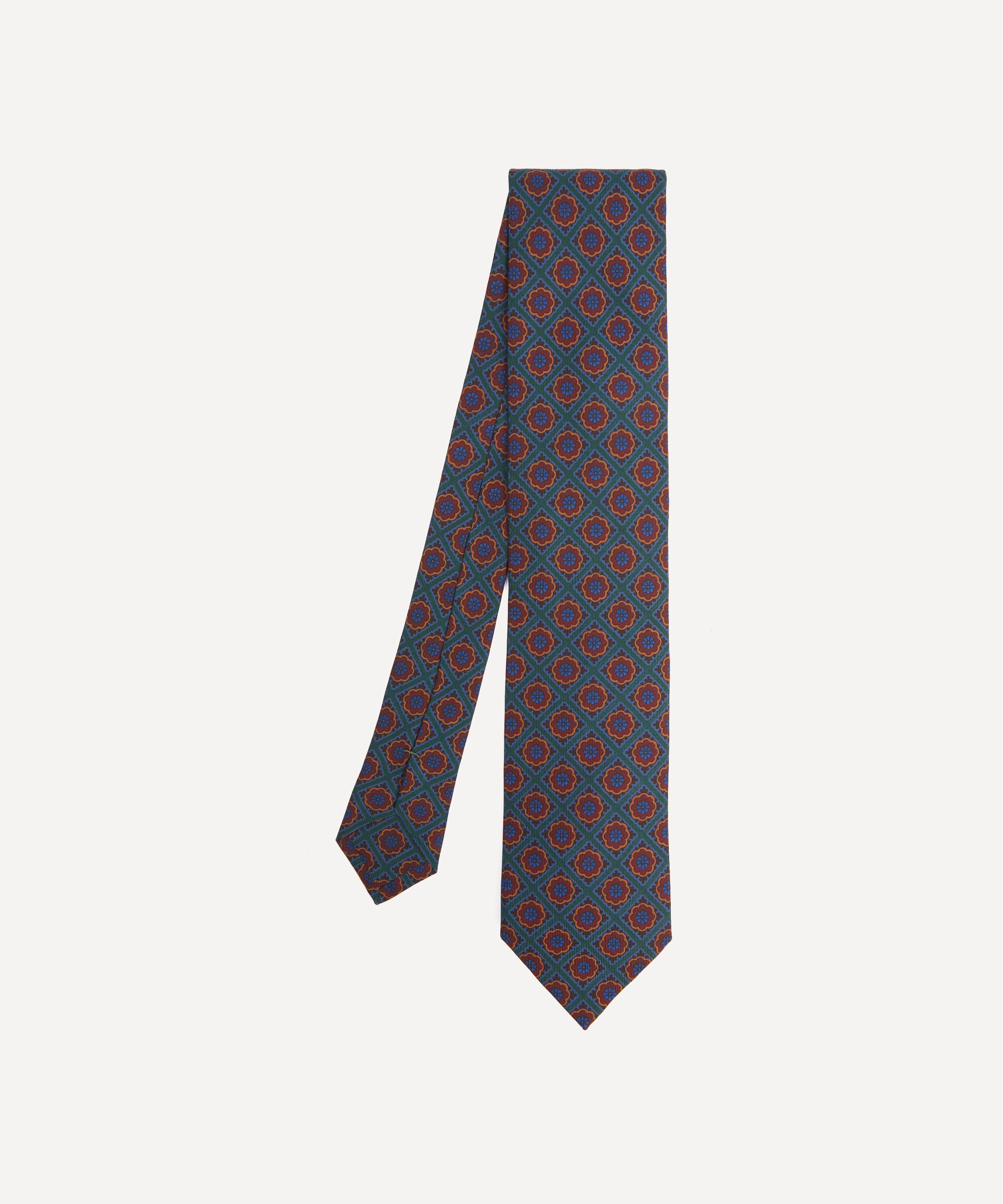 Liberty - K2 Geo Rose Madder Silk Tie