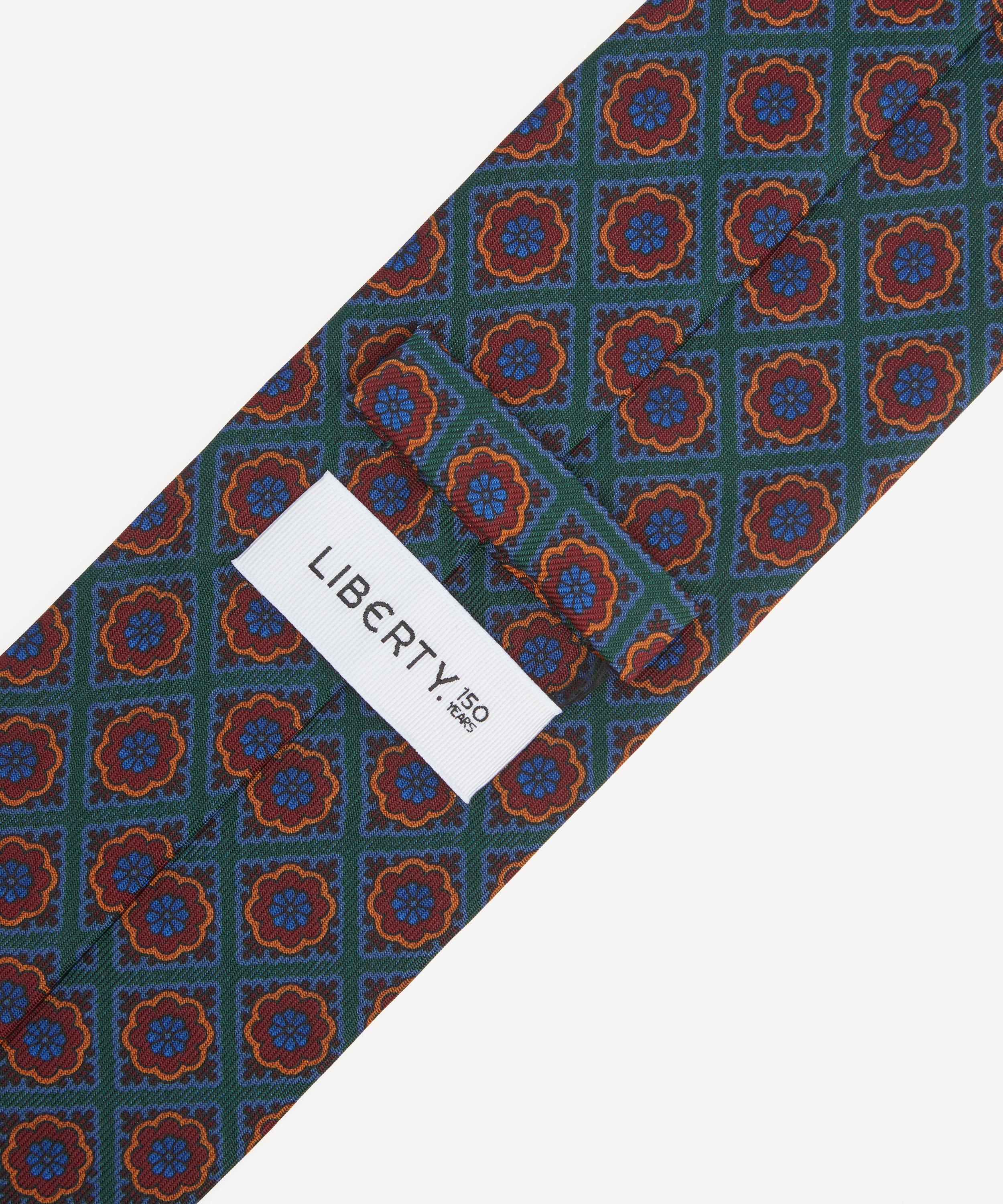 Liberty - K2 Geo Rose Madder Silk Tie image number 1