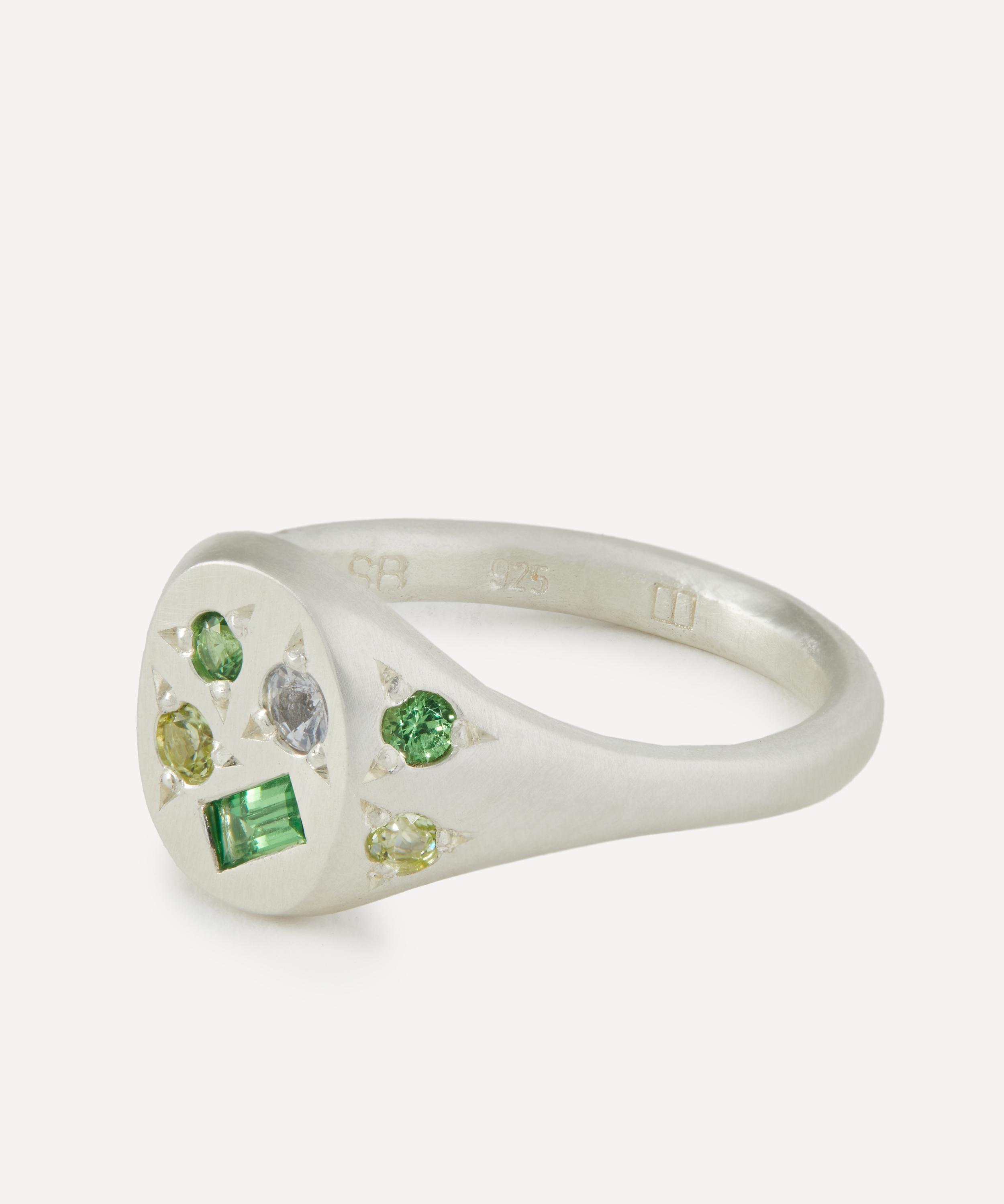 Seb Brown - Sterling Silver Green Treasure Ring image number 1
