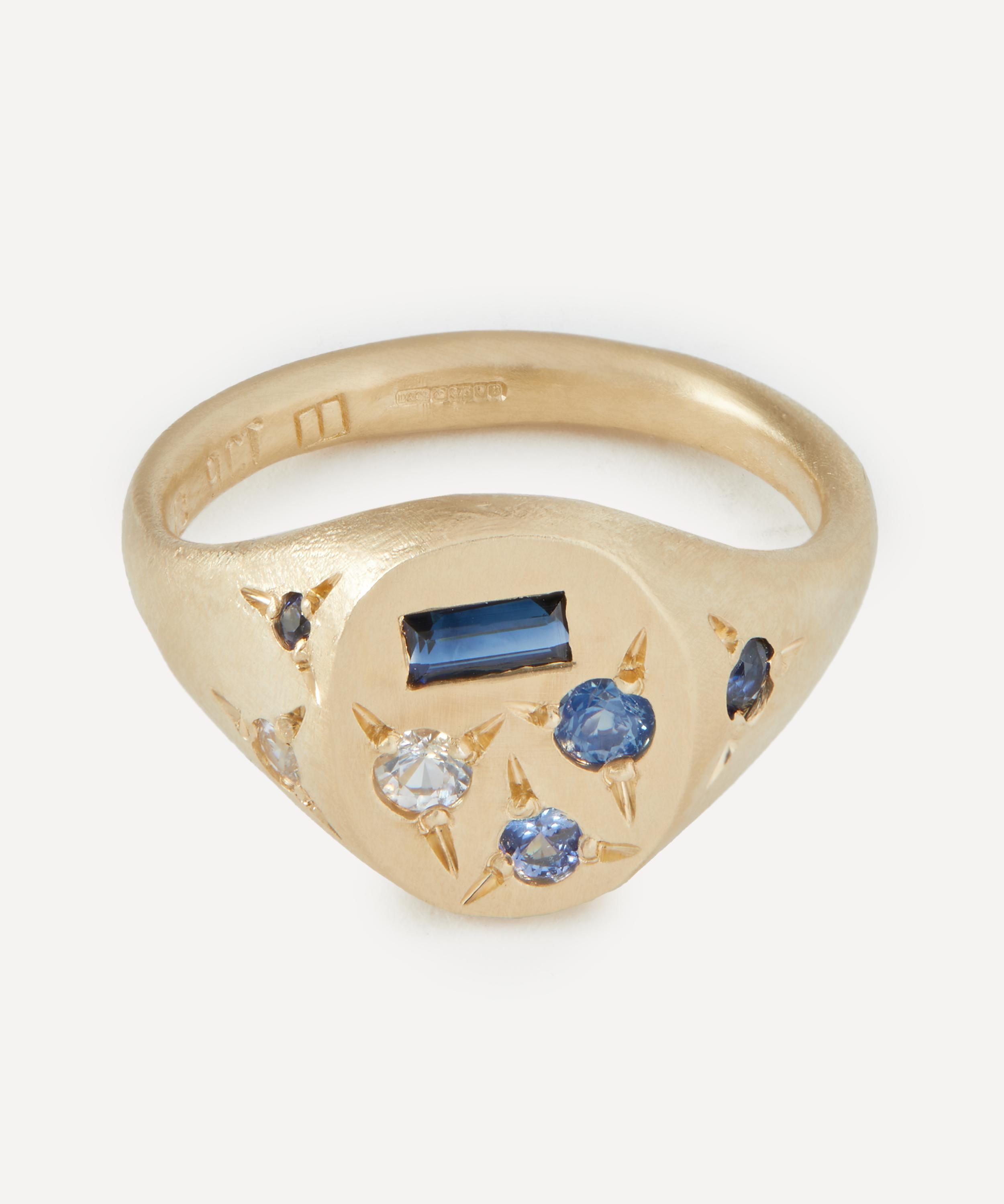 Seb Brown - 9ct Gold Blue Treasure Ring image number 0