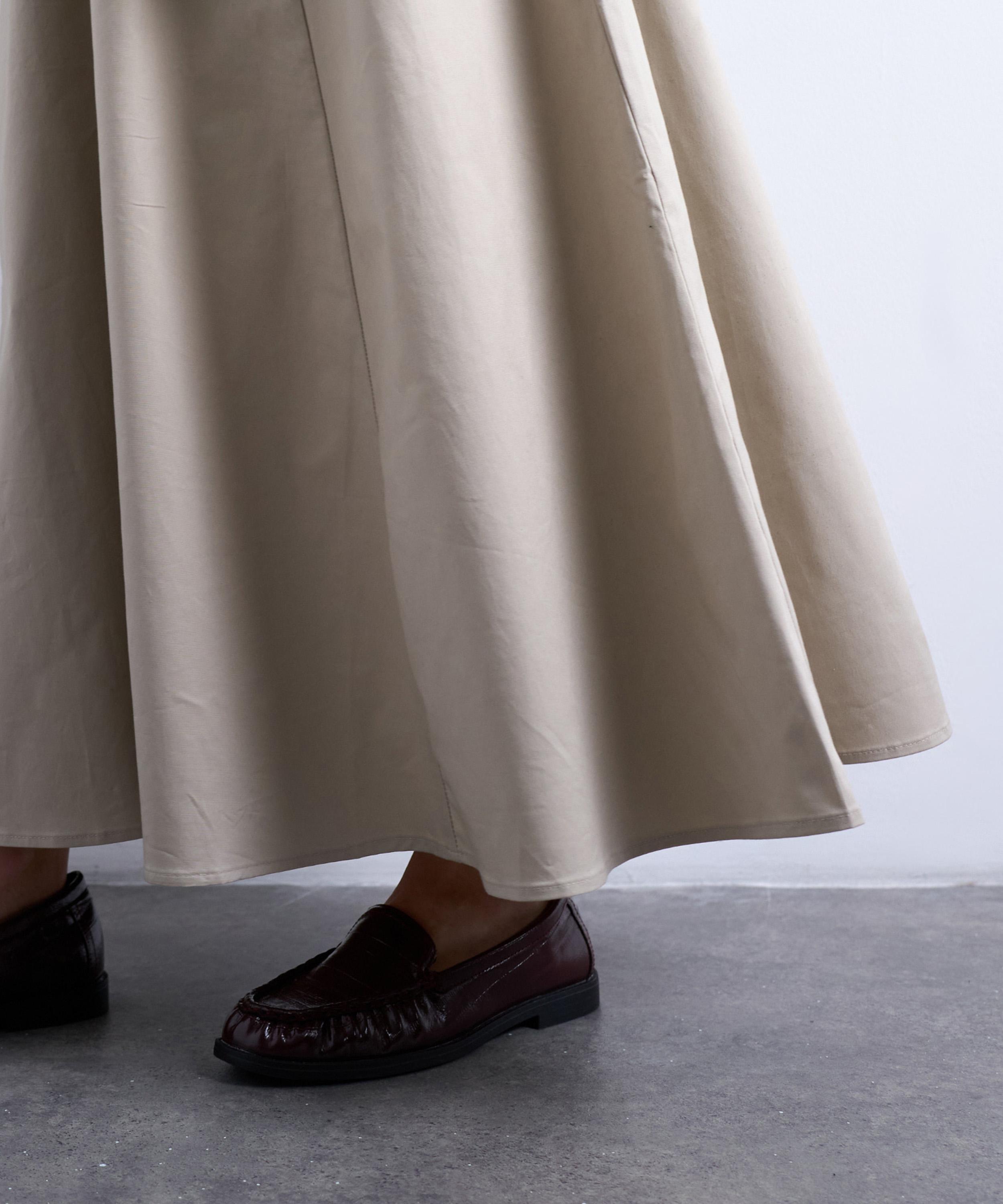 TOPSHOP - Taupe Heavy Twill Full Circle Midi Skirt image number 3