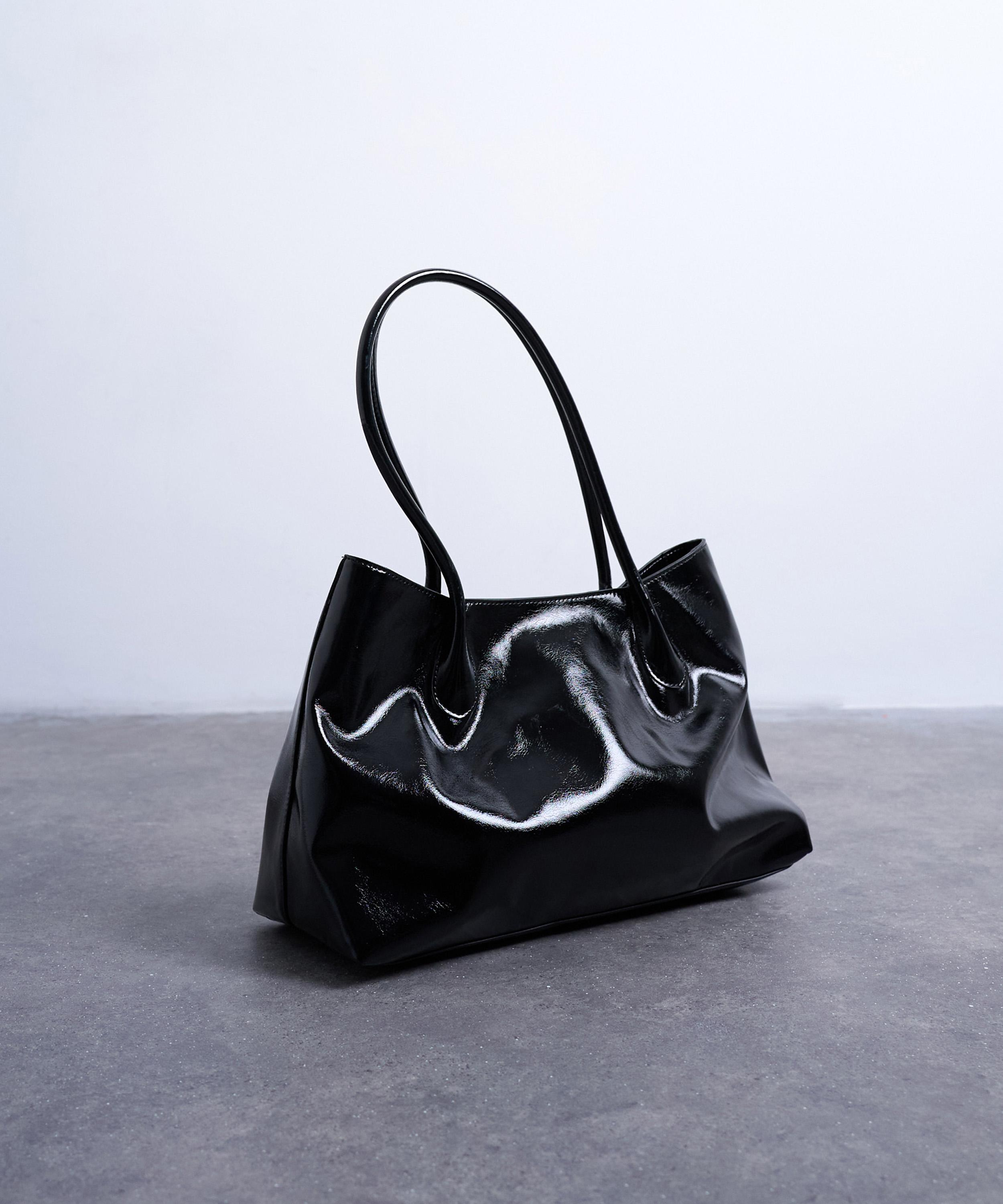 TOPSHOP - Black Toby Tubler Handle Tote Bag image number 2