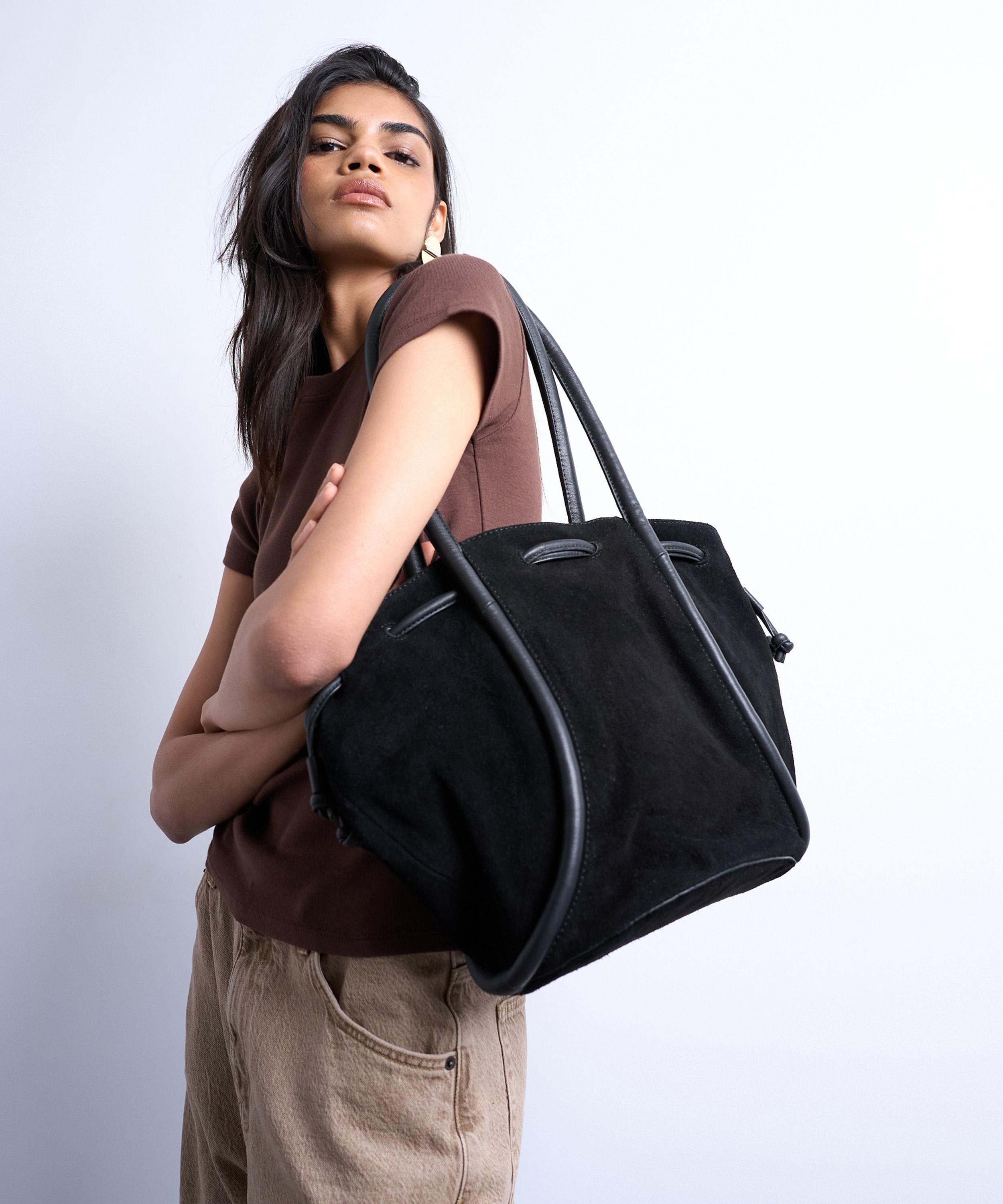TOPSHOP - Red Sena Suede Shoulder Bag image number 0