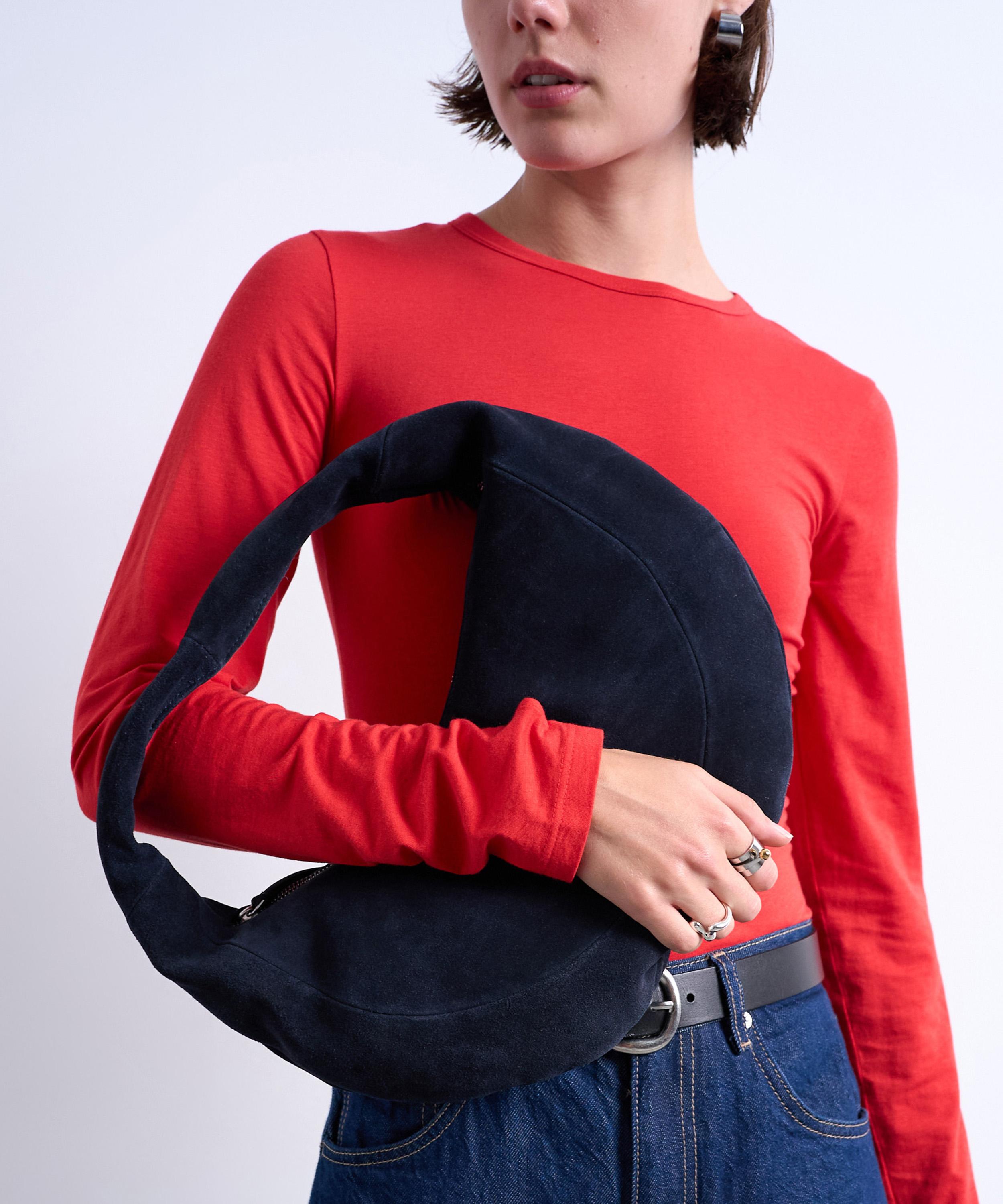 TOPSHOP - Navy Cian Suede Scoop Grab Bag image number 2