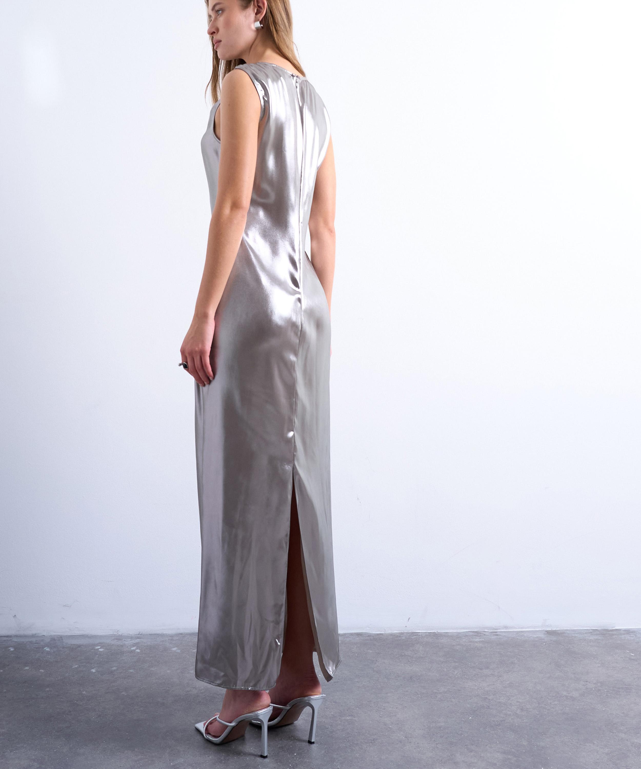 TOPSHOP - Metallic Midiaxi Dress image number 3