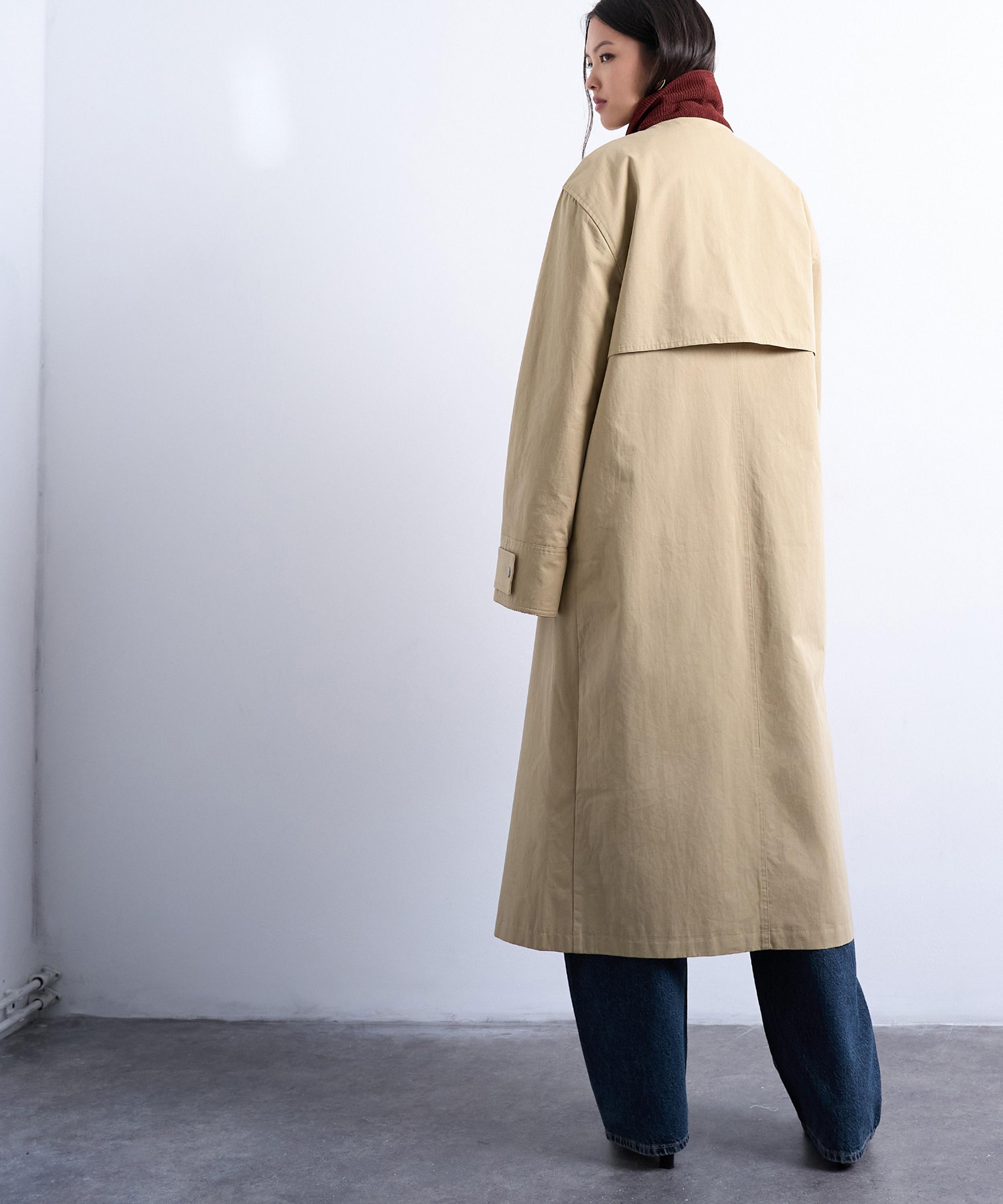 TOPSHOP - Contrast Collar Longling Shacket image number 3