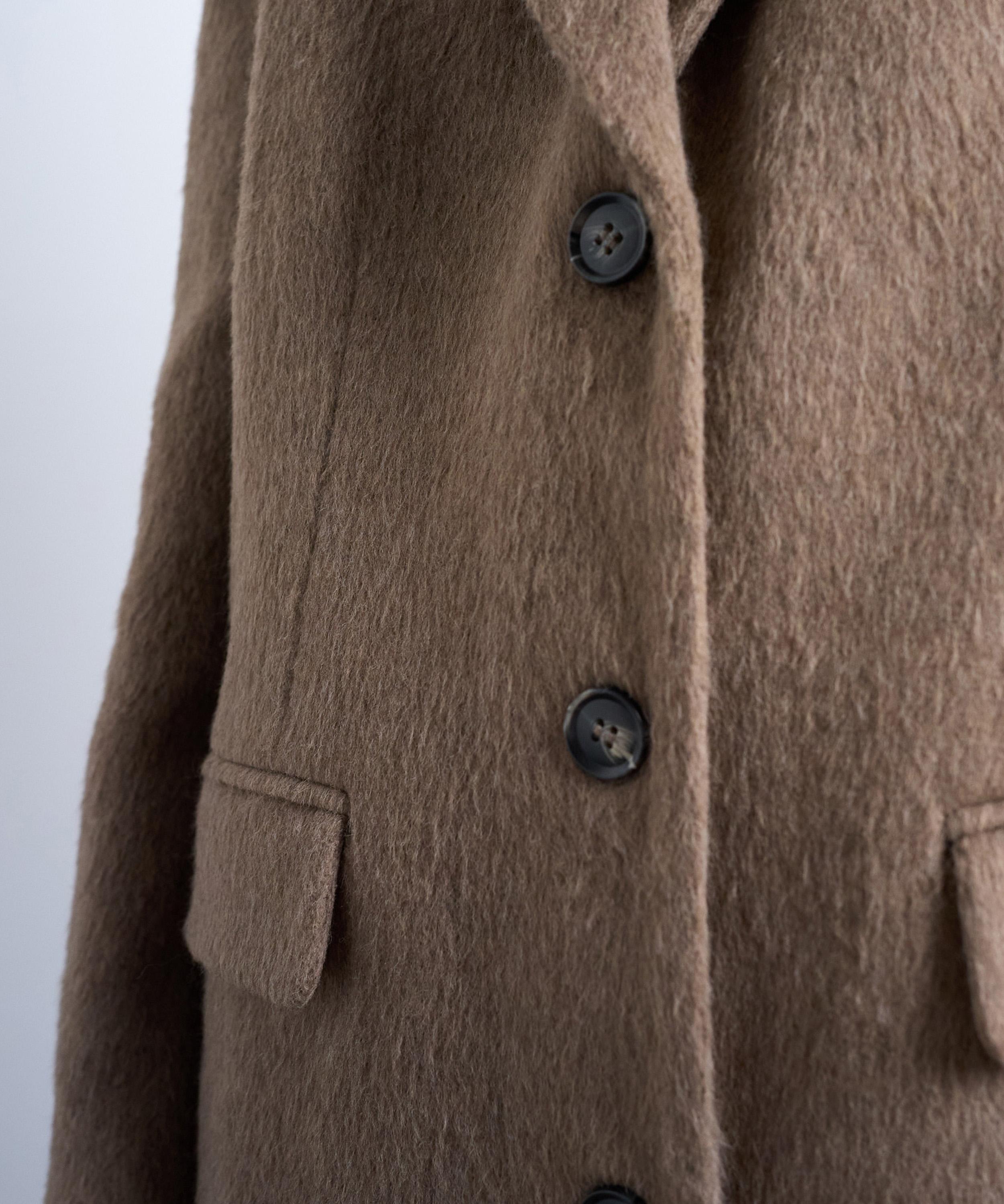 TOPSHOP - Camel Brushed Three-Button Blazer Coat image number 2