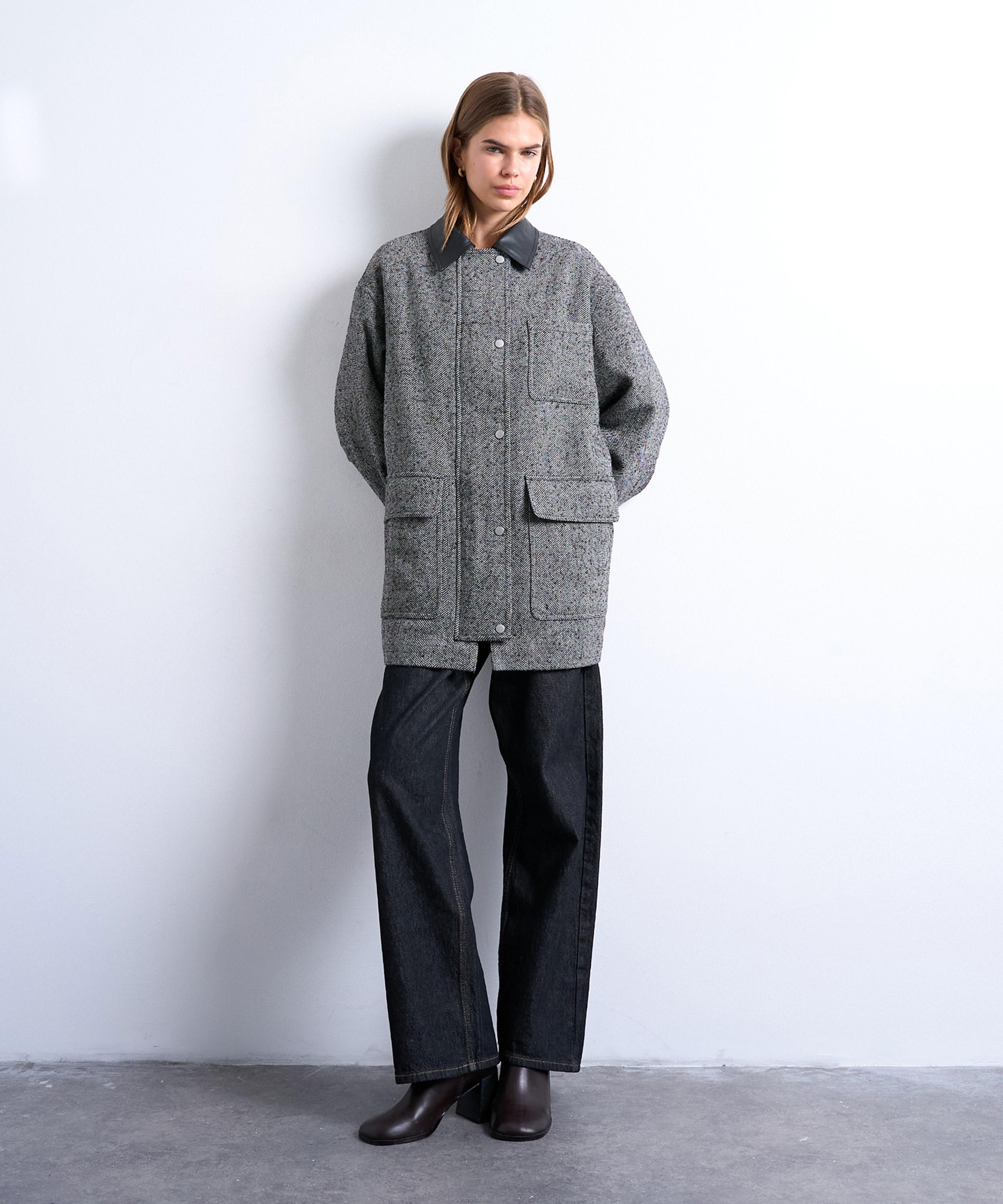 TOPSHOP - Black Heritage Twill Field Jacket image number 0