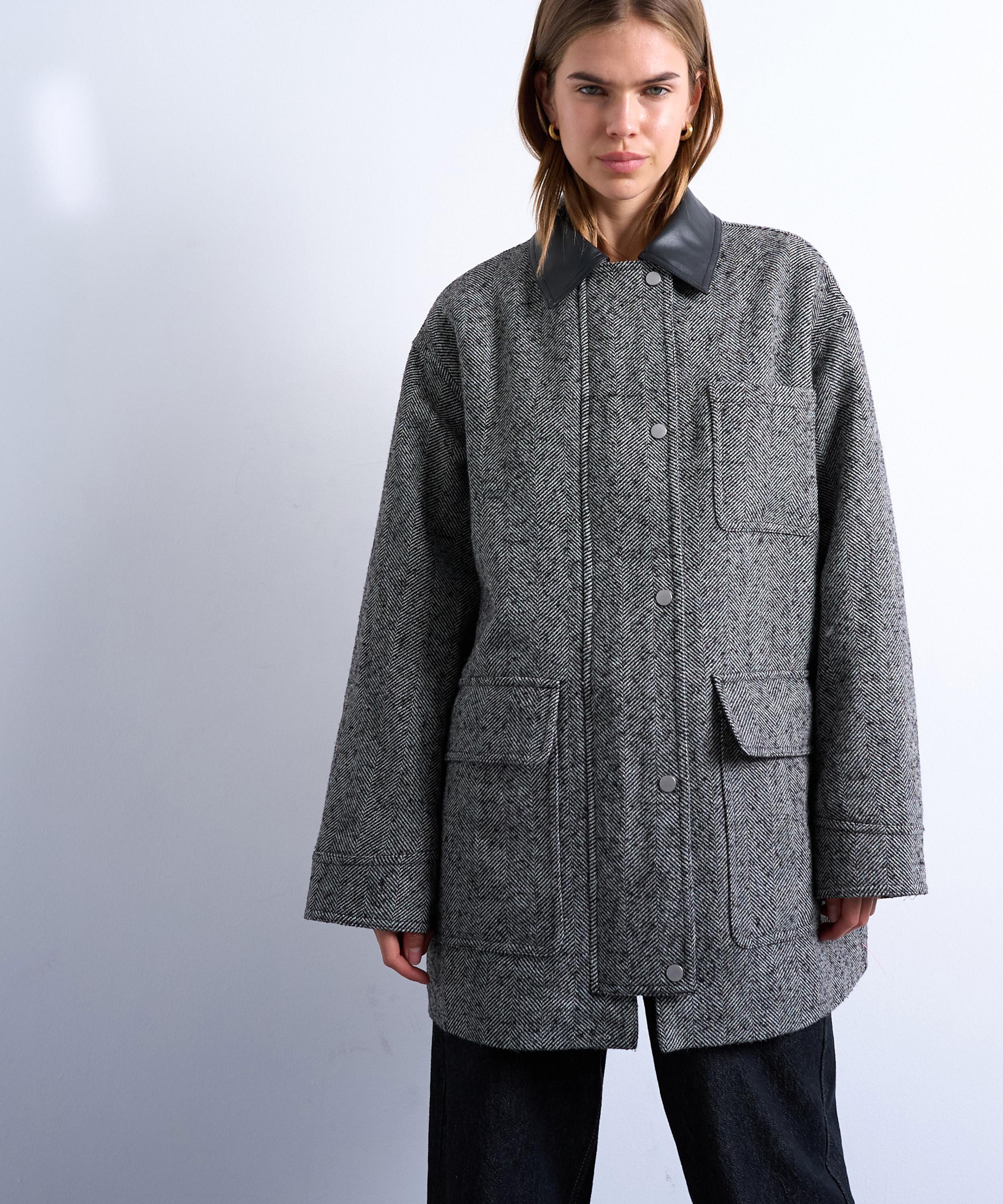 TOPSHOP - Black Heritage Twill Field Jacket image number 2