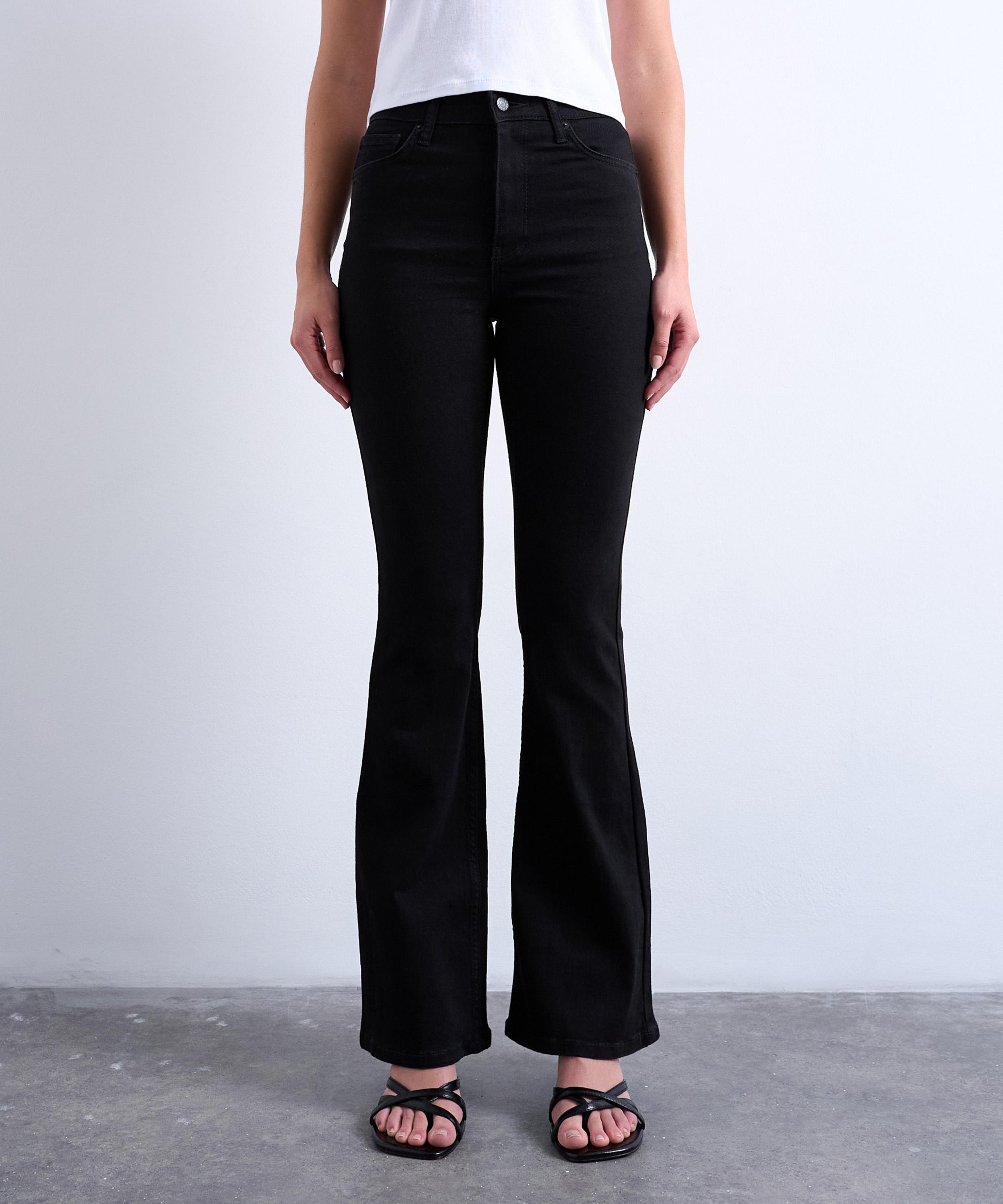 TOPSHOP - Black Jamie Flare High-Rise Jeans image number 2