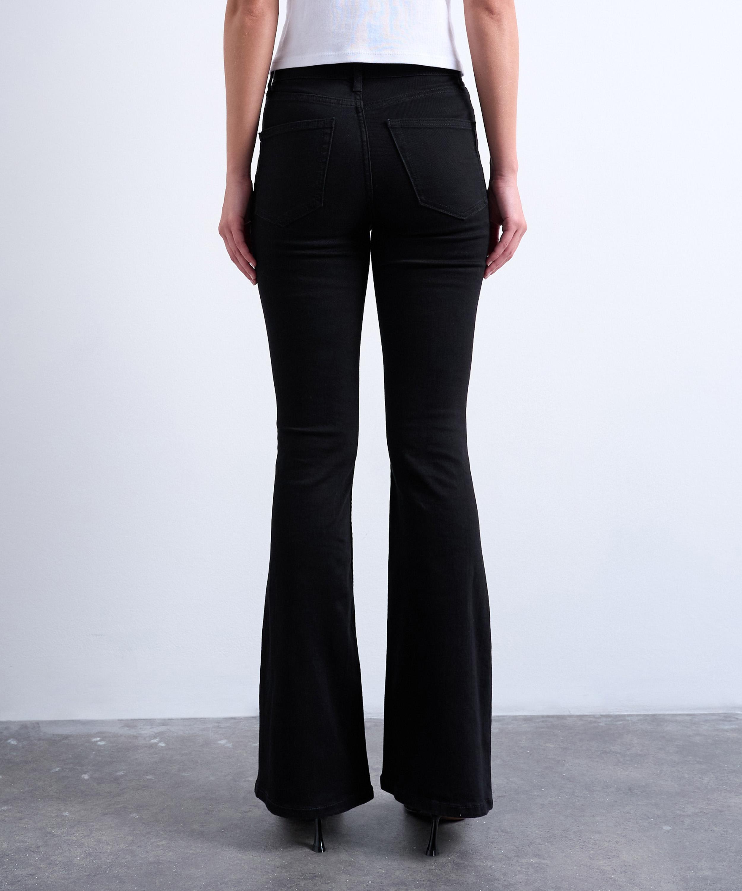TOPSHOP - Black Jamie Flare High-Rise Jeans image number 3