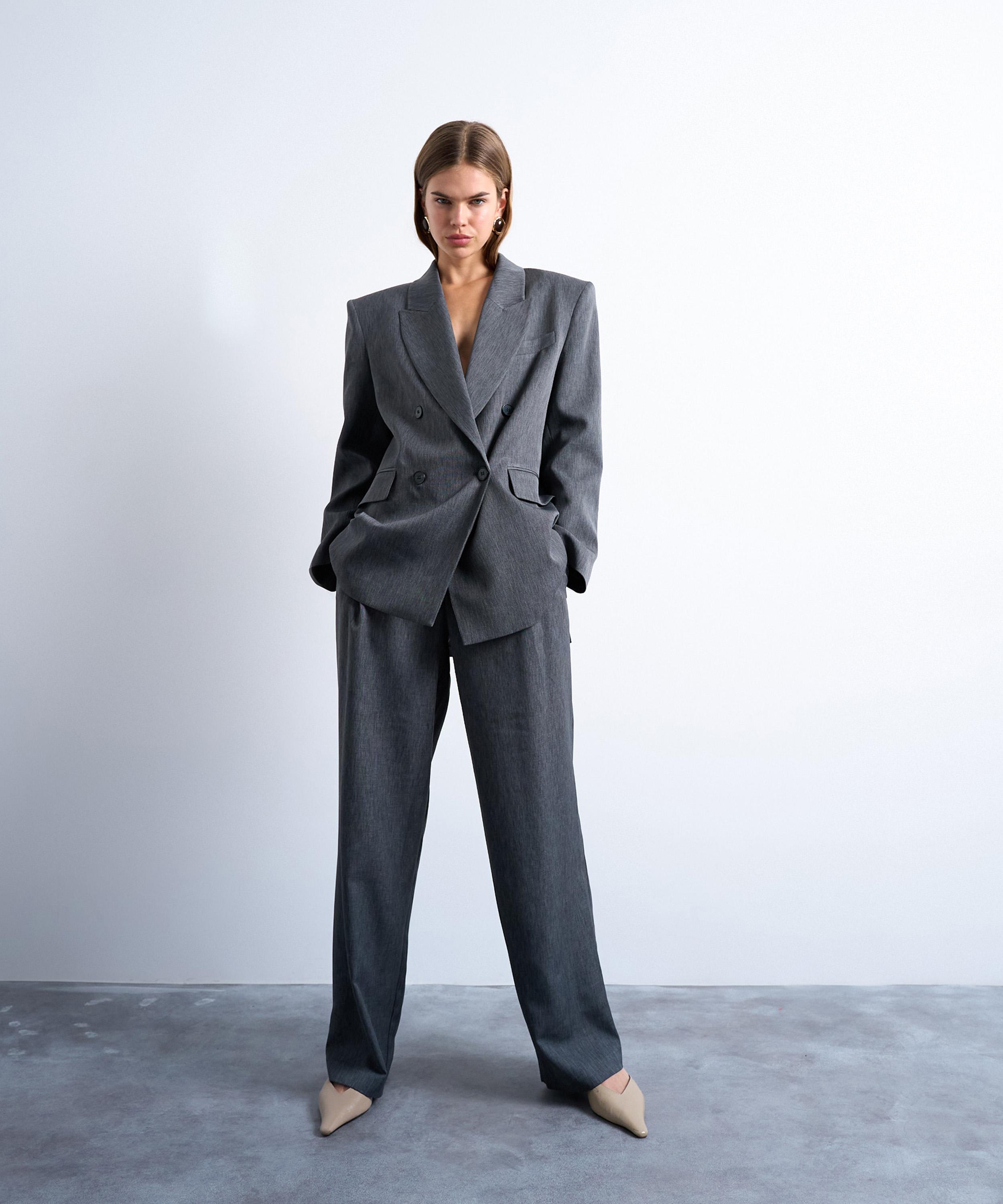 TOPSHOP - Tonic Pleated Suit Trousers image number 1
