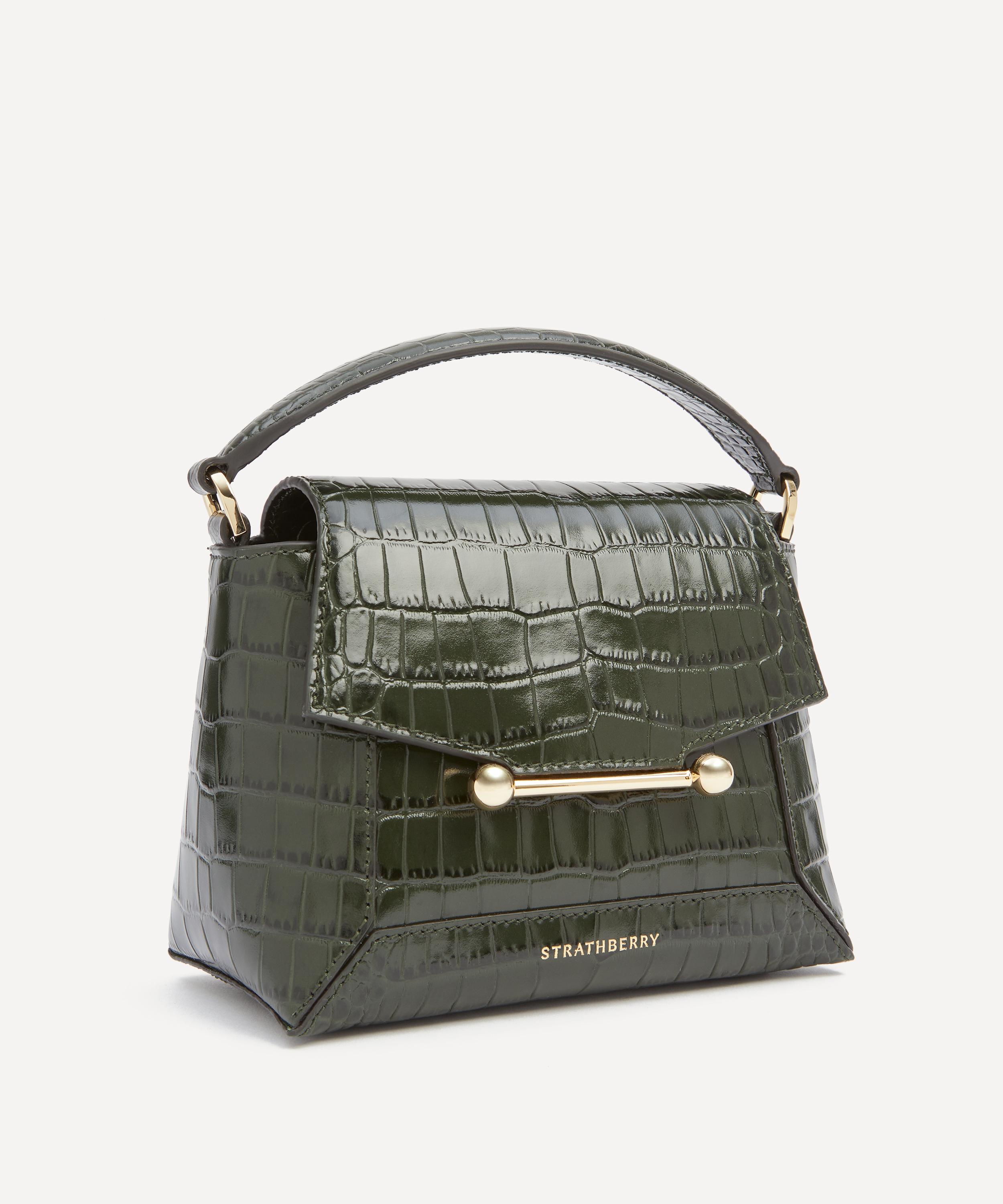 Strathberry - Mosaic Nano Soft Croc-Embossed Leather Top Handle Bag image number 1