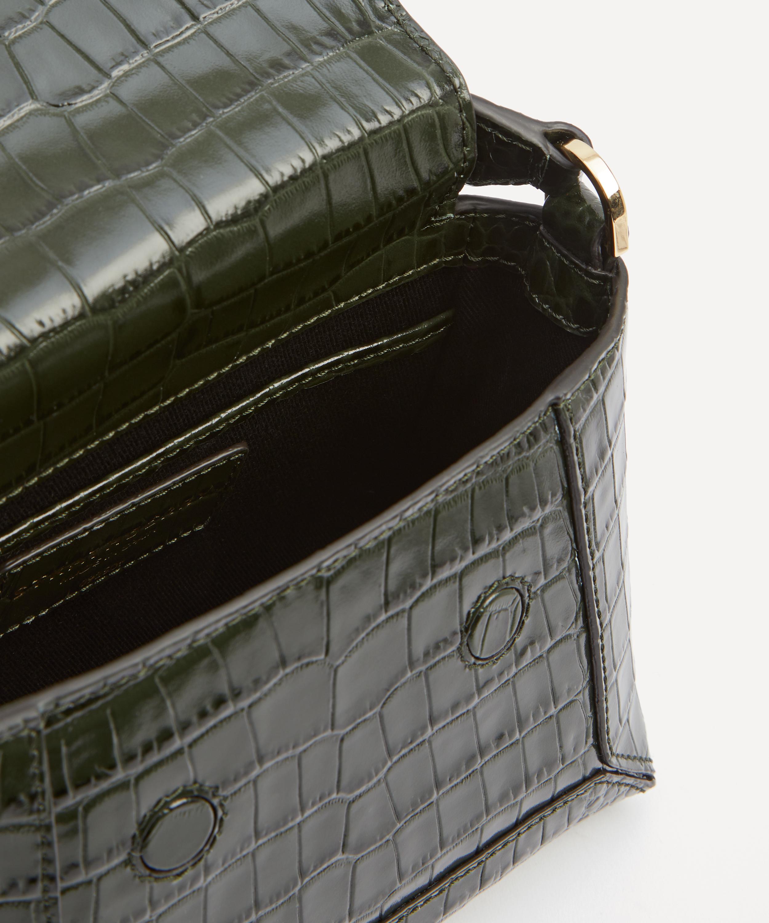 Strathberry - Mosaic Nano Soft Croc-Embossed Leather Top Handle Bag image number 4