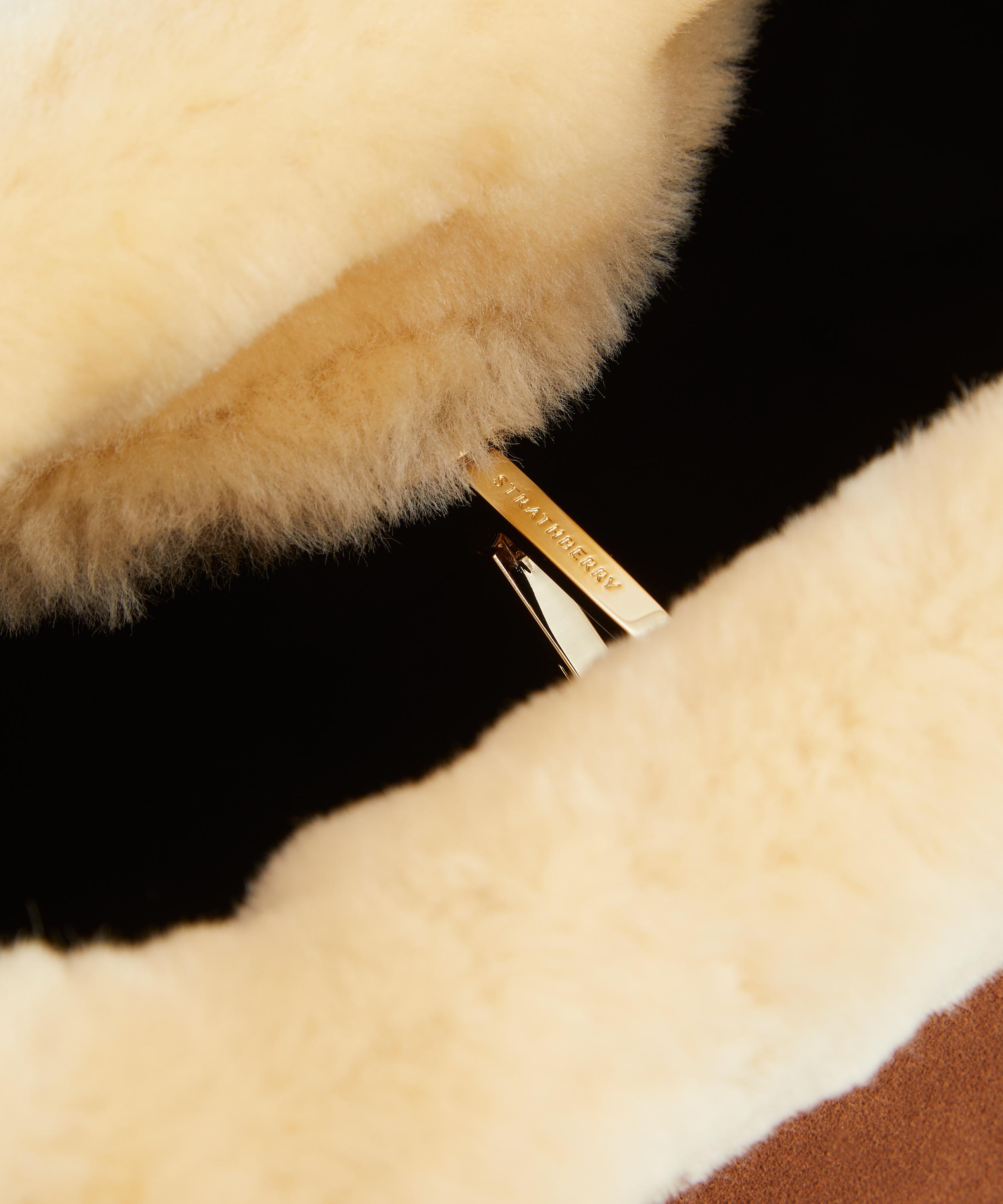 Strathberry - Charlotte Midi Drawstring Shearling Tote Bag image number 4