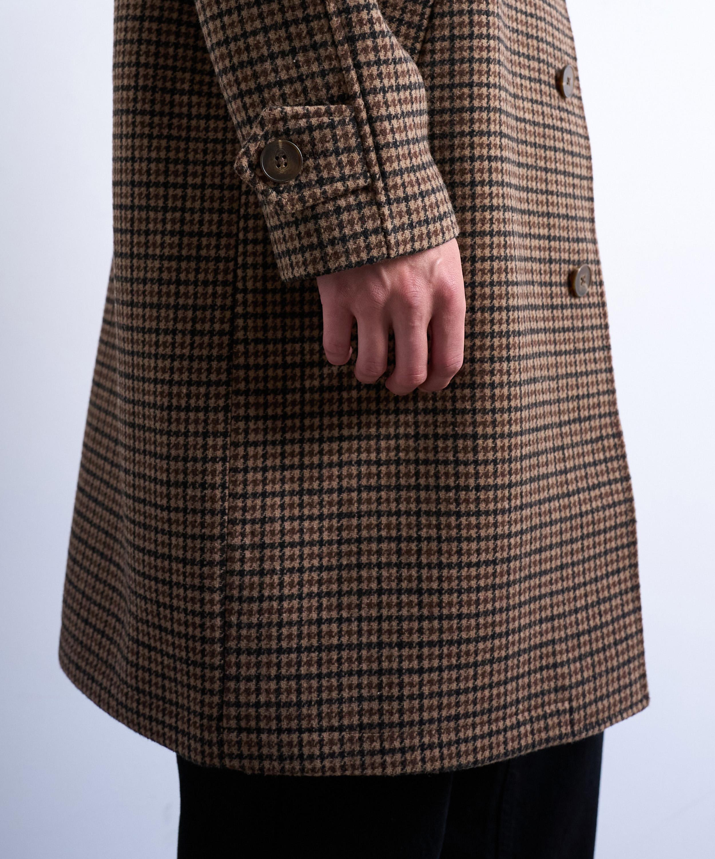 TOPMAN - Brushed Check Wool Blend Overcoat image number 2