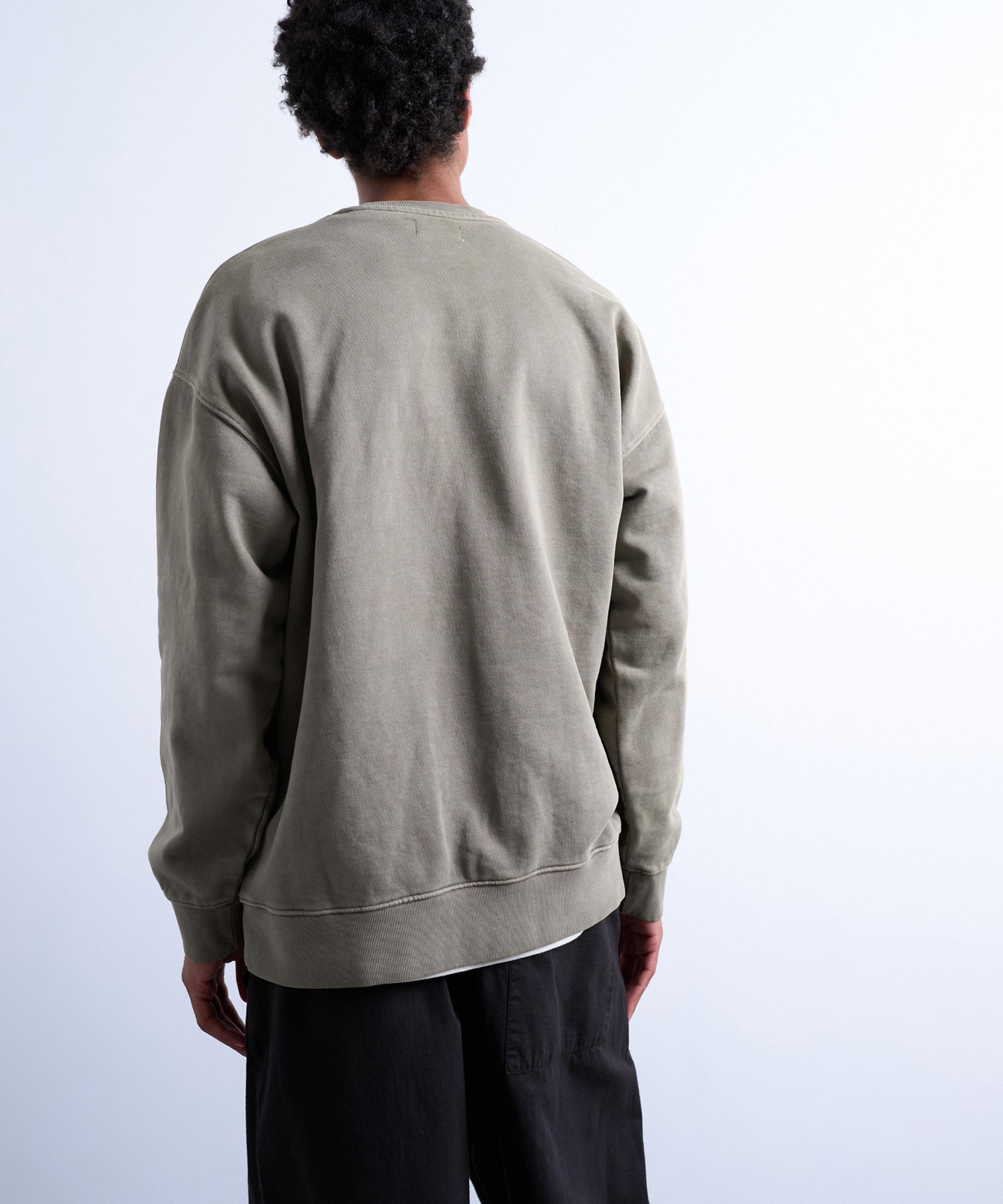 TOPMAN - Khaki Heavyweight Oversized Fit Zip Sweater image number 4