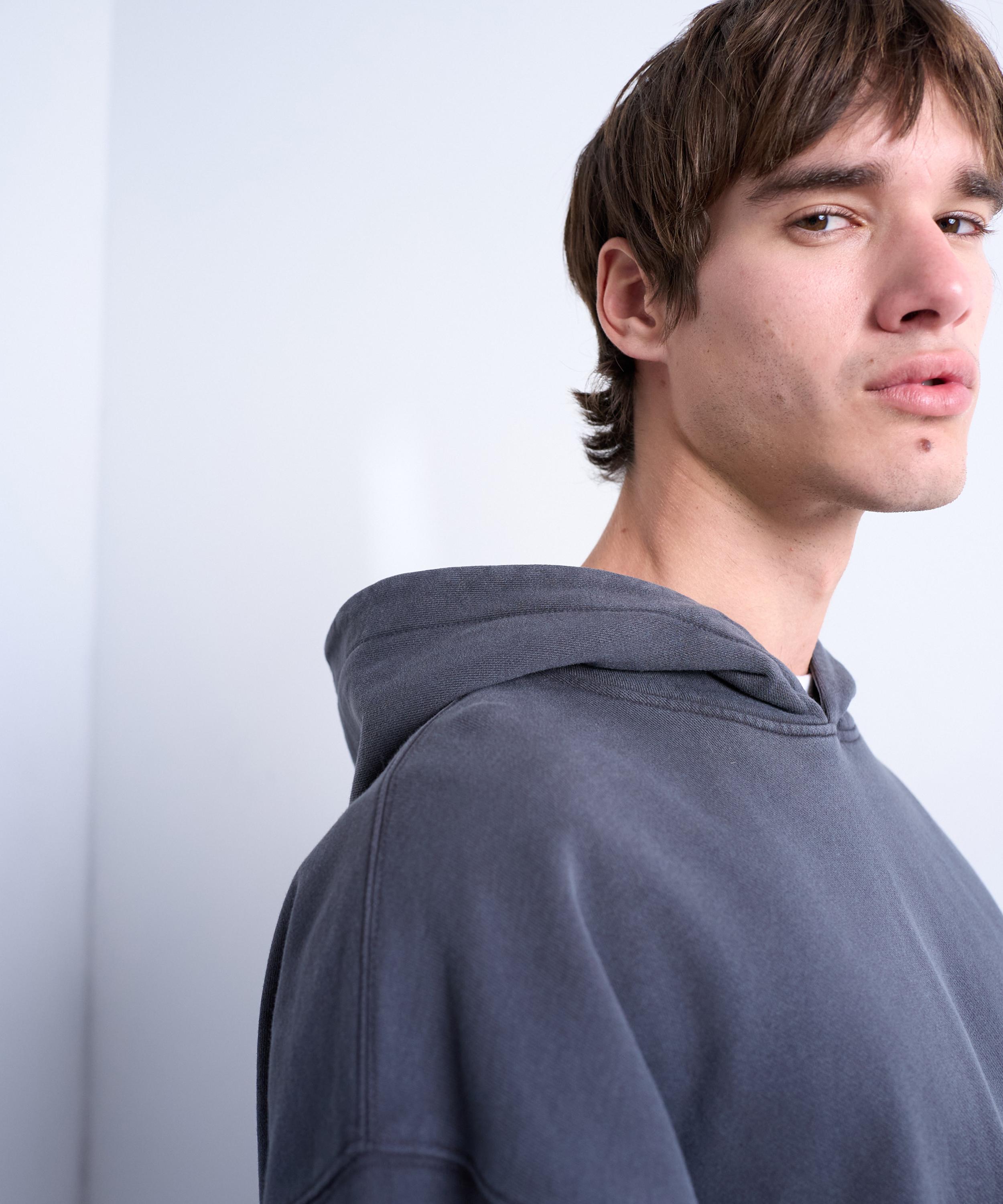 TOPMAN - Washed Black Oversized Fit Hoodie image number 3