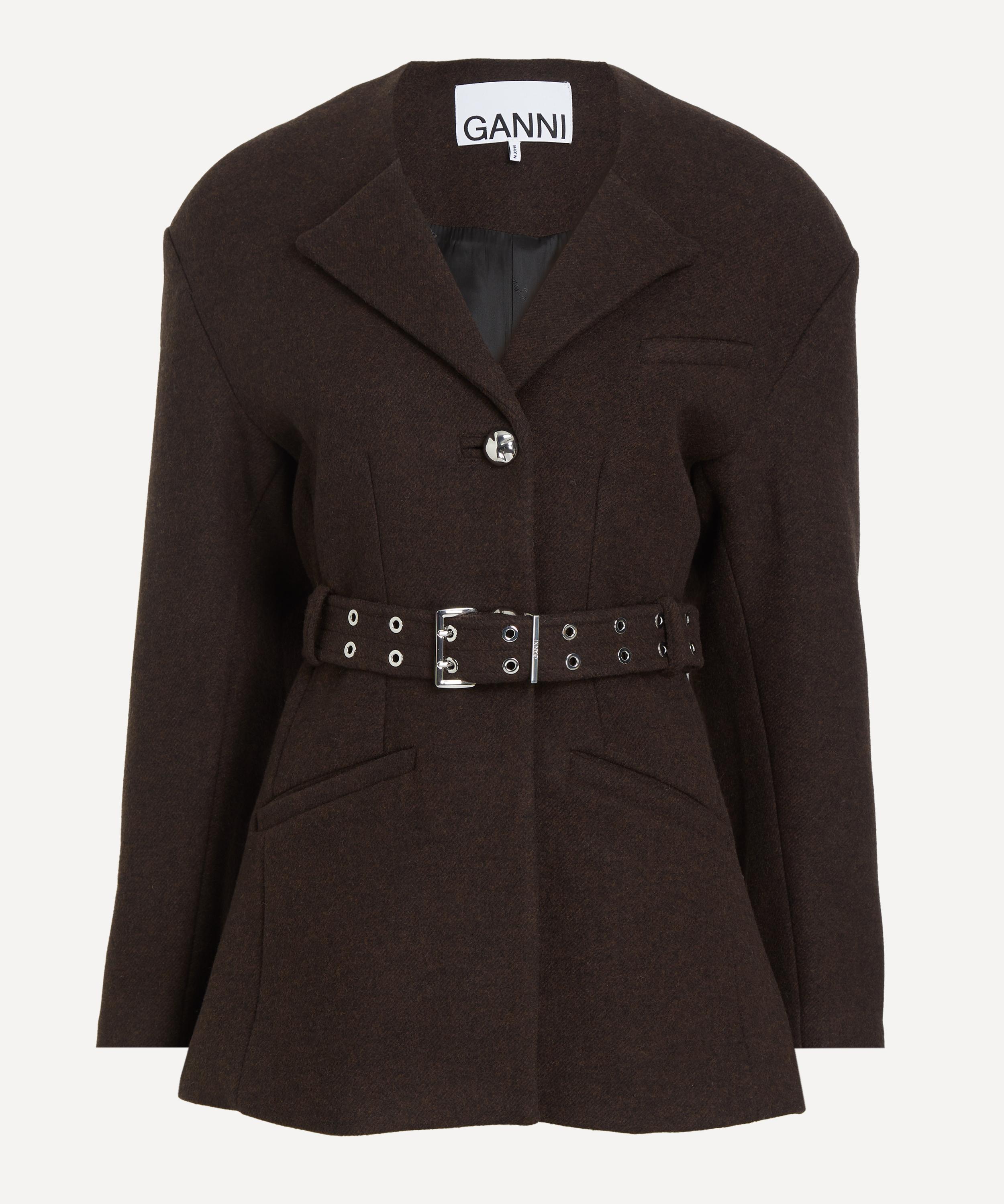 Ganni - Brown Wool Jacket