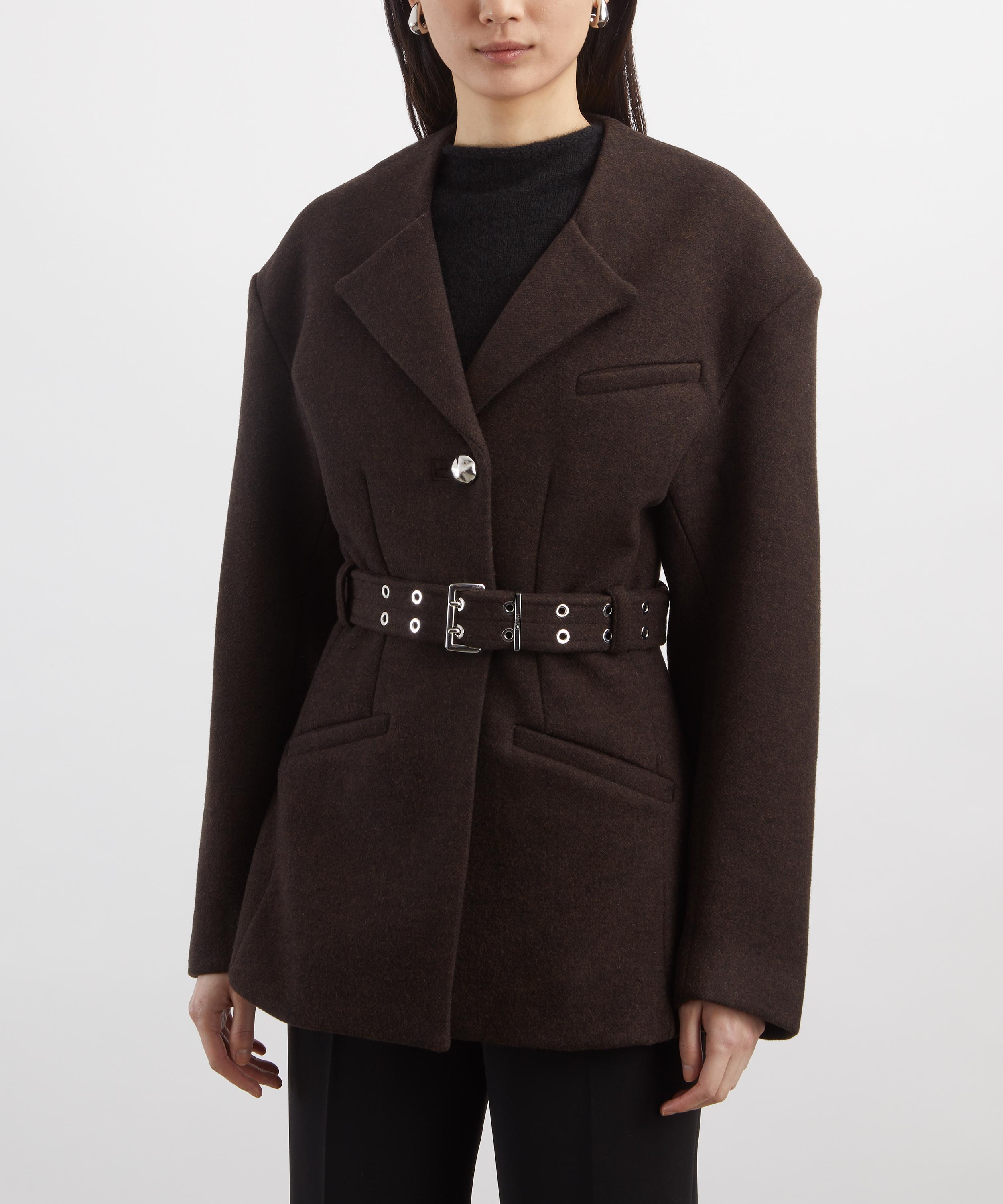 Ganni - Brown Wool Jacket image number 2