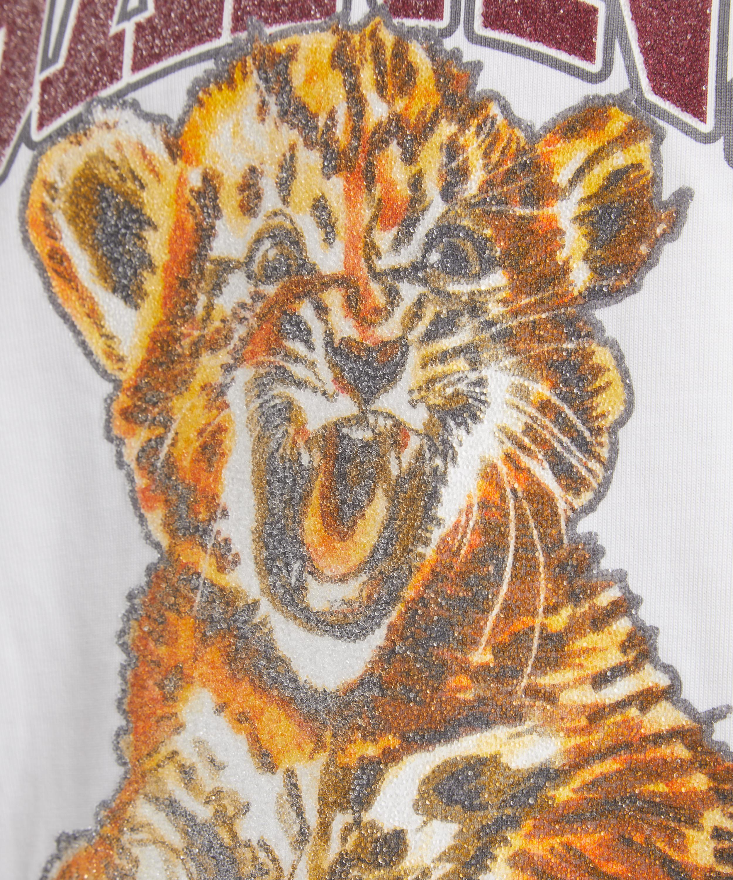 Ganni - White Beaded Tiger T-Shirt image number 4