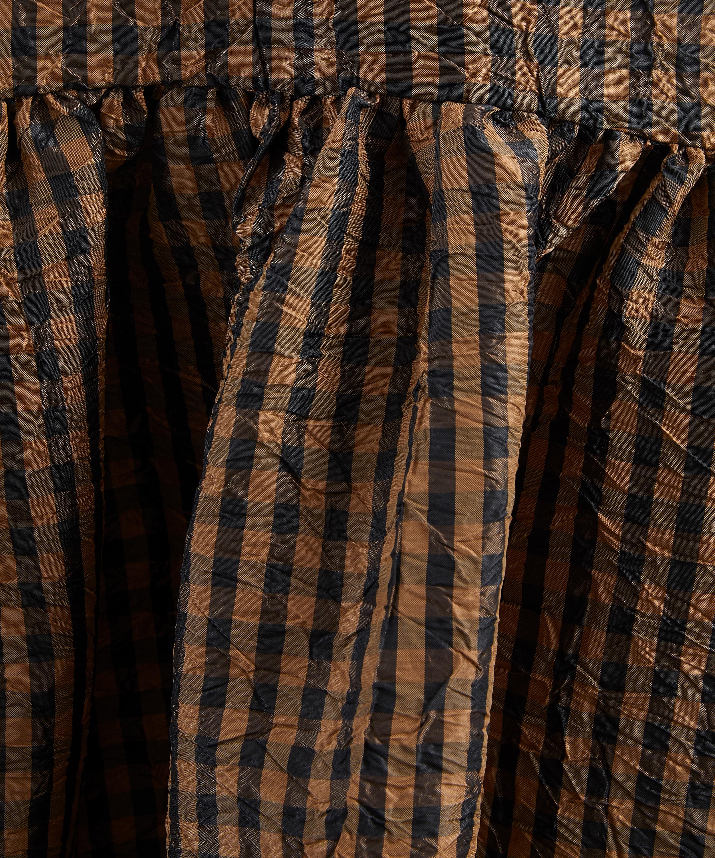 Ganni - Crinkled Check Long Dress image number 4