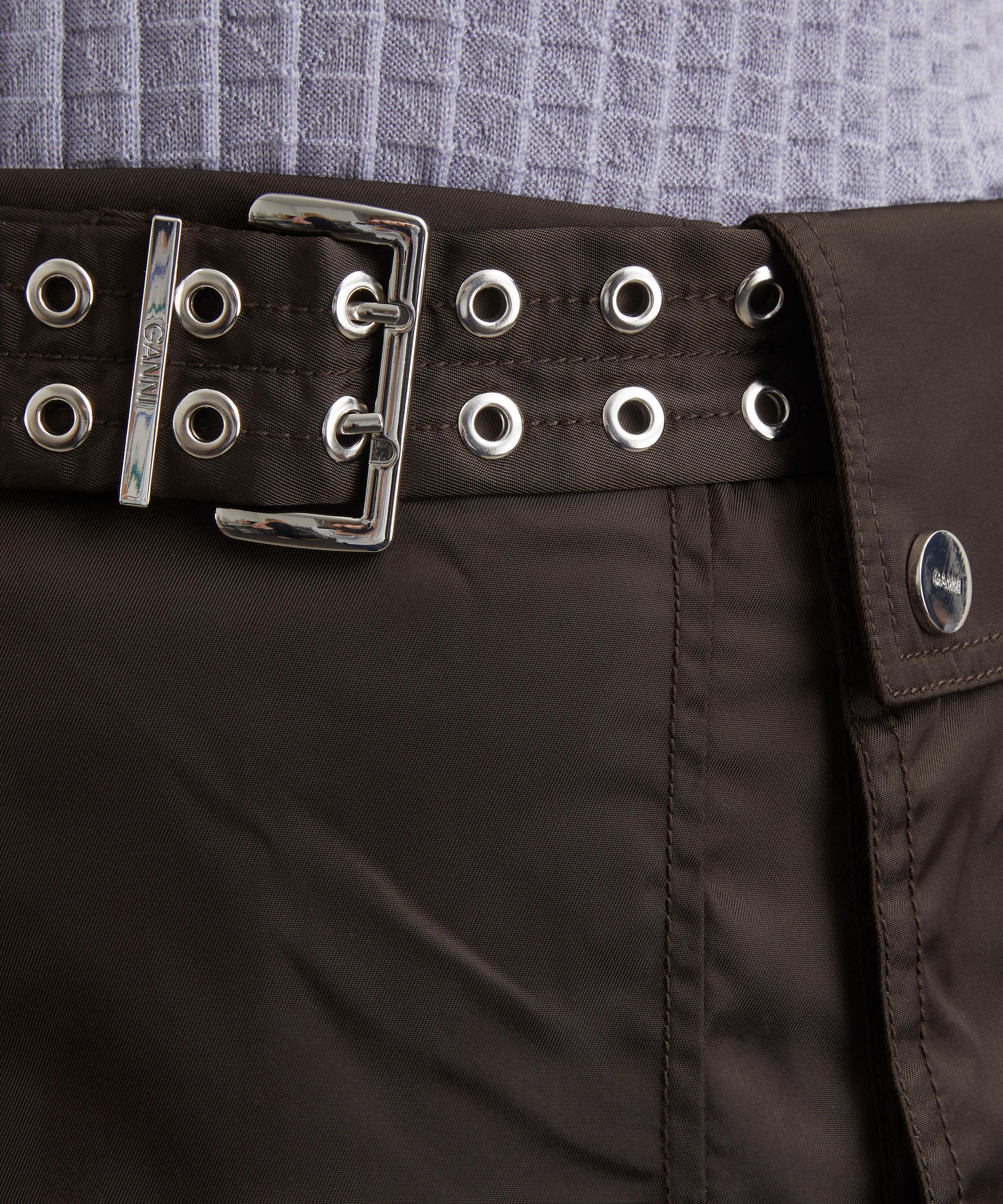 Ganni - Duchesse Nylon Pleated Skirt image number 4