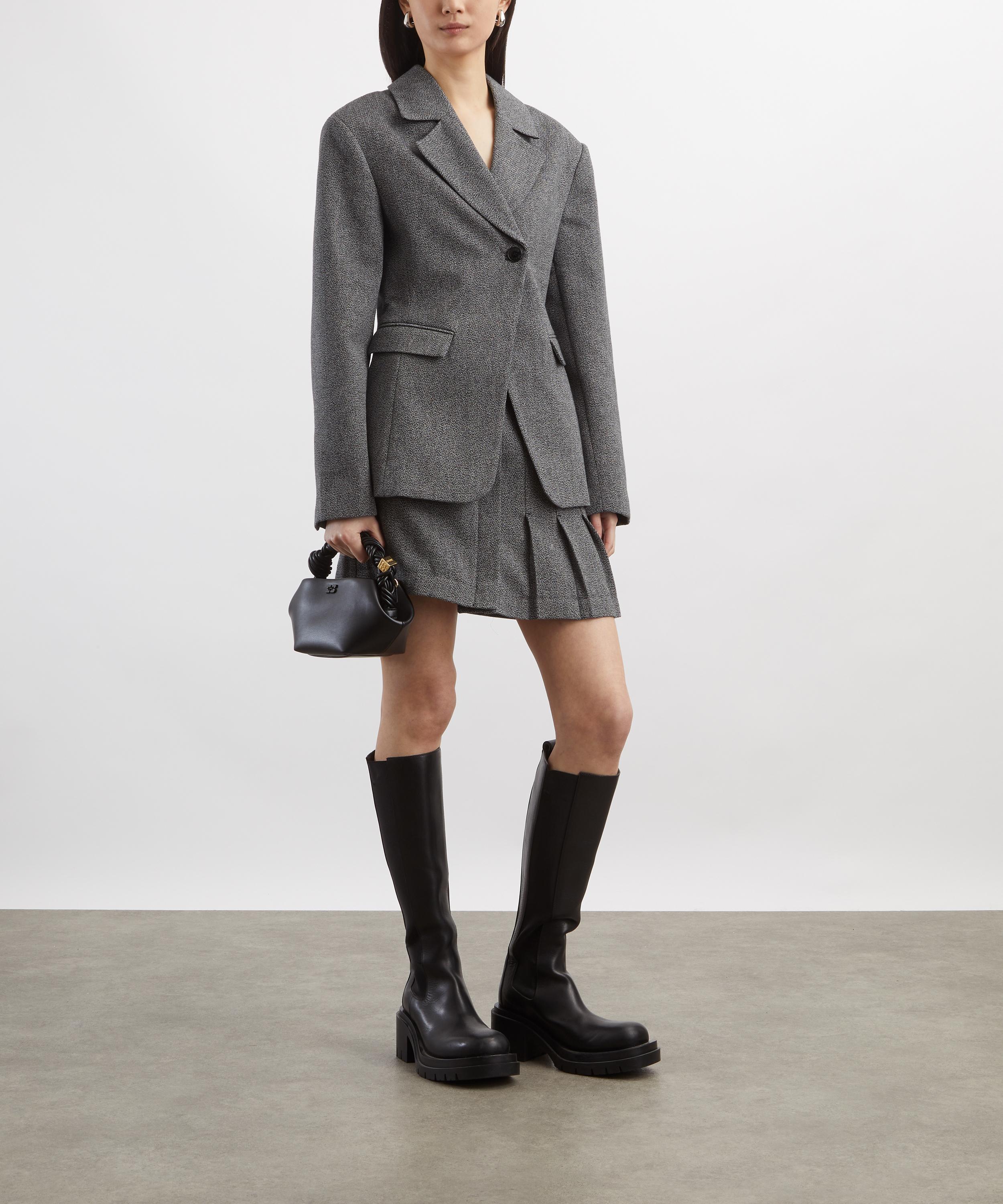 Ganni - Mouline Suiting Mini Skirt image number 1