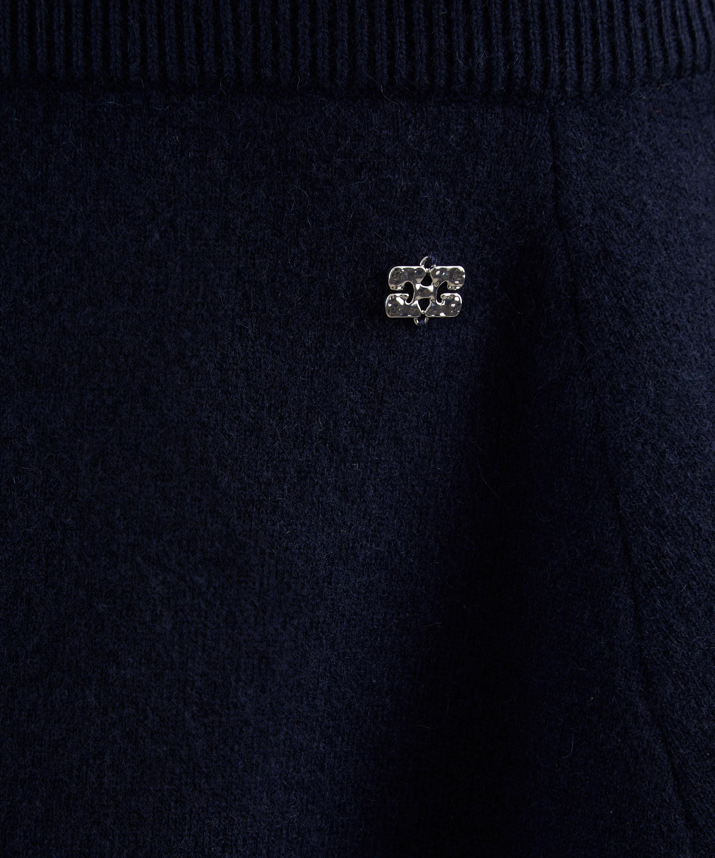 Ganni - Navy Wool-Cashmere Mini Skirt image number 4