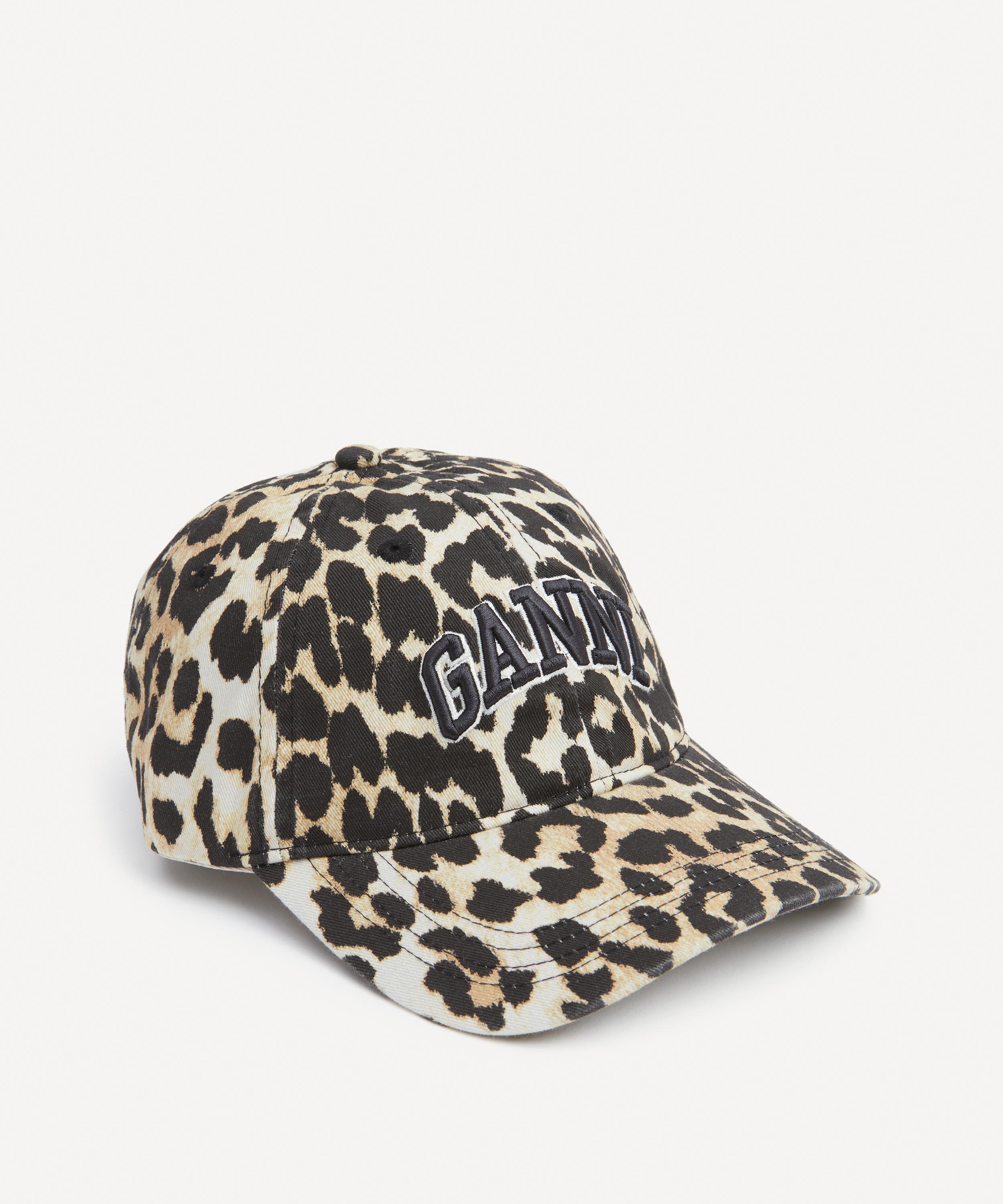 Ganni - Leopard Print Canvas Cap image number 0