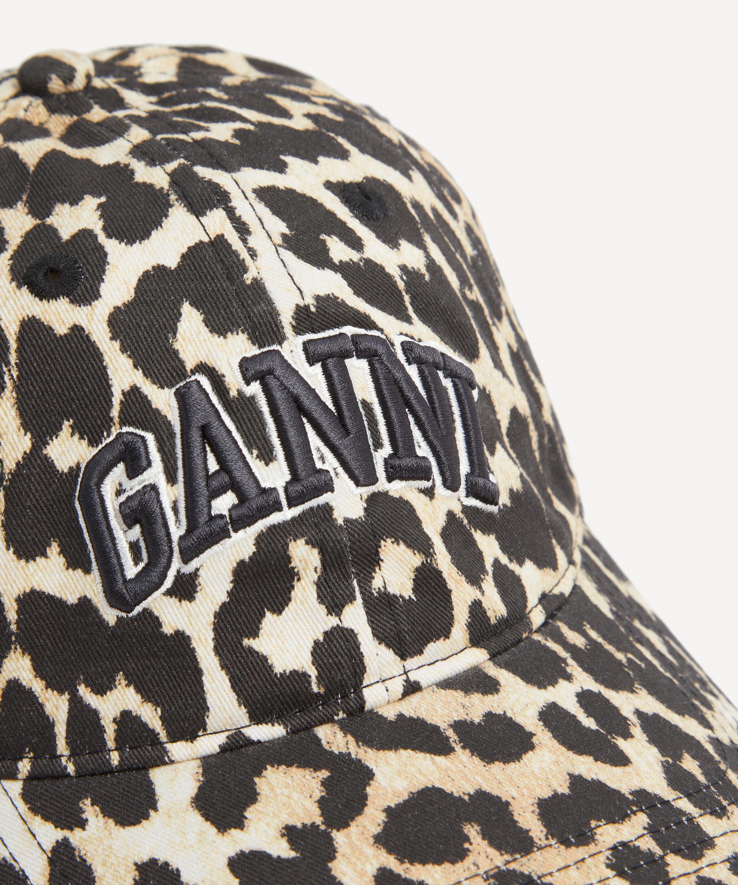 Ganni - Leopard Print Canvas Cap image number 2