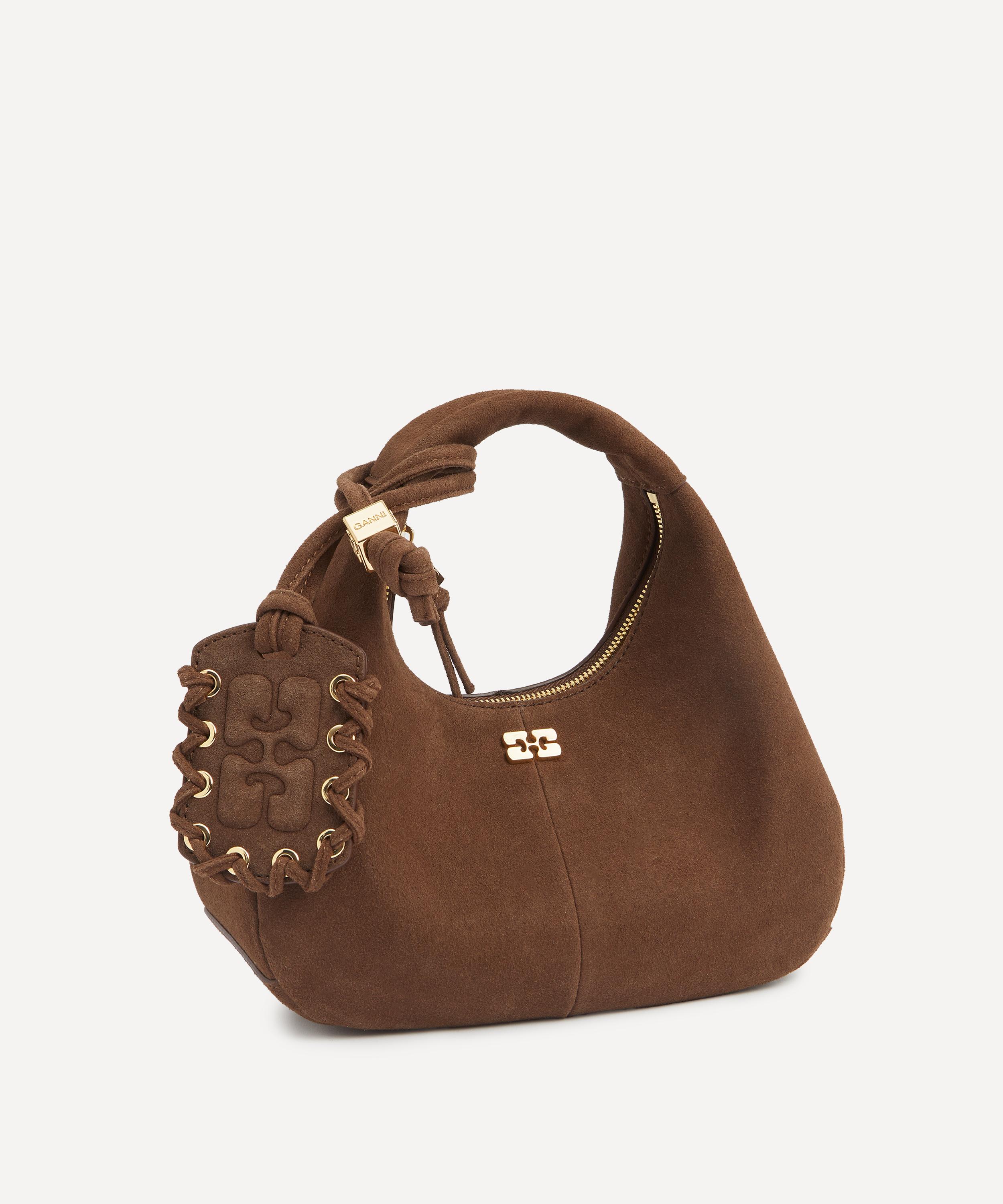 Ganni - Suede Mini Hobo Bag image number 2