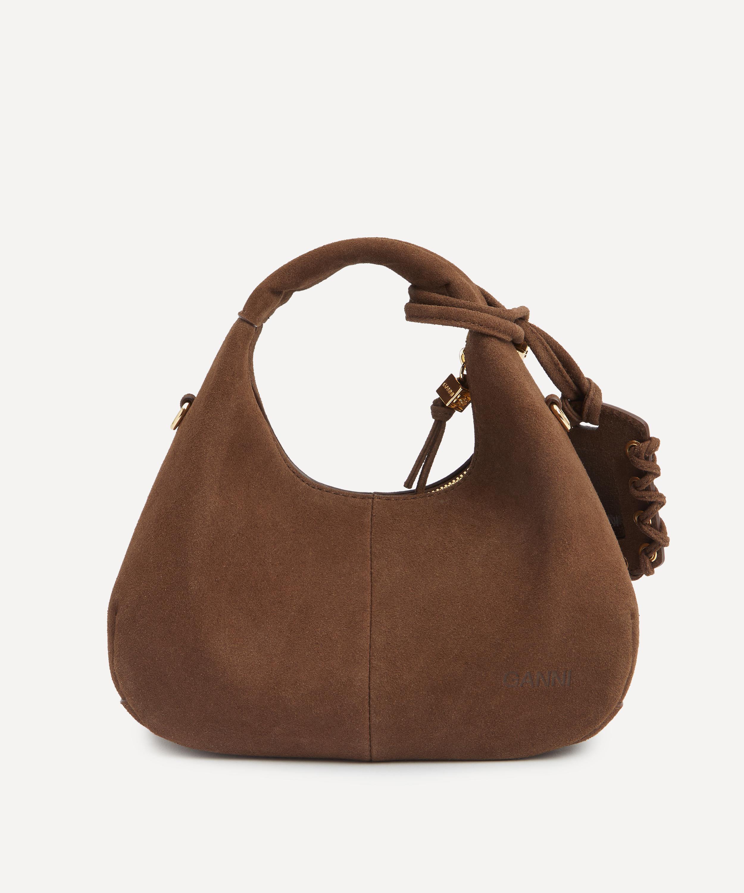 Ganni - Suede Mini Hobo Bag image number 3
